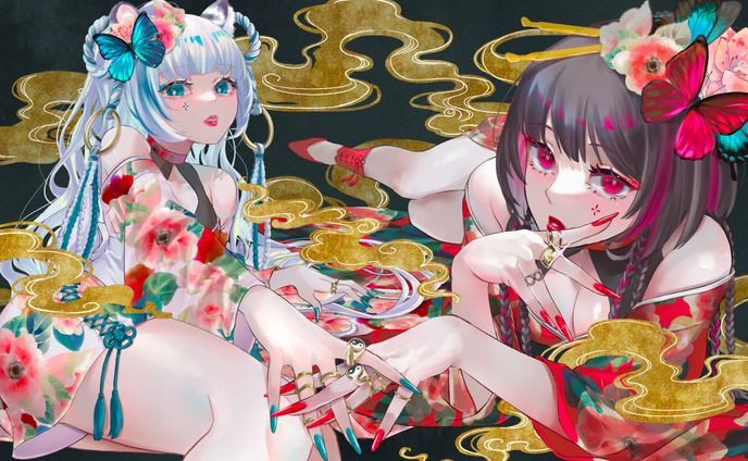 イラストレーター、イラスト（水彩風）