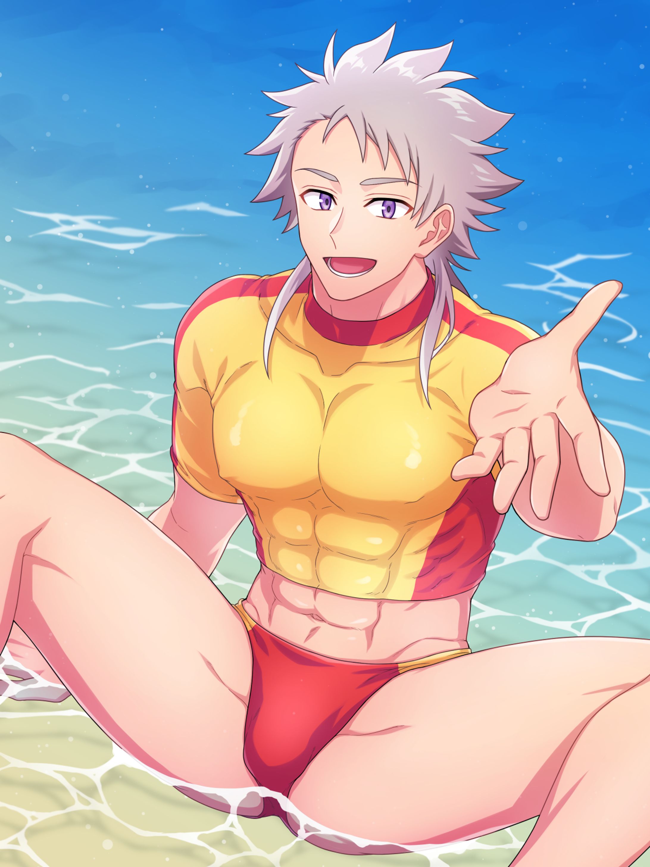 【シチュイラスト】水着イラスト／星天視手蛇様-1