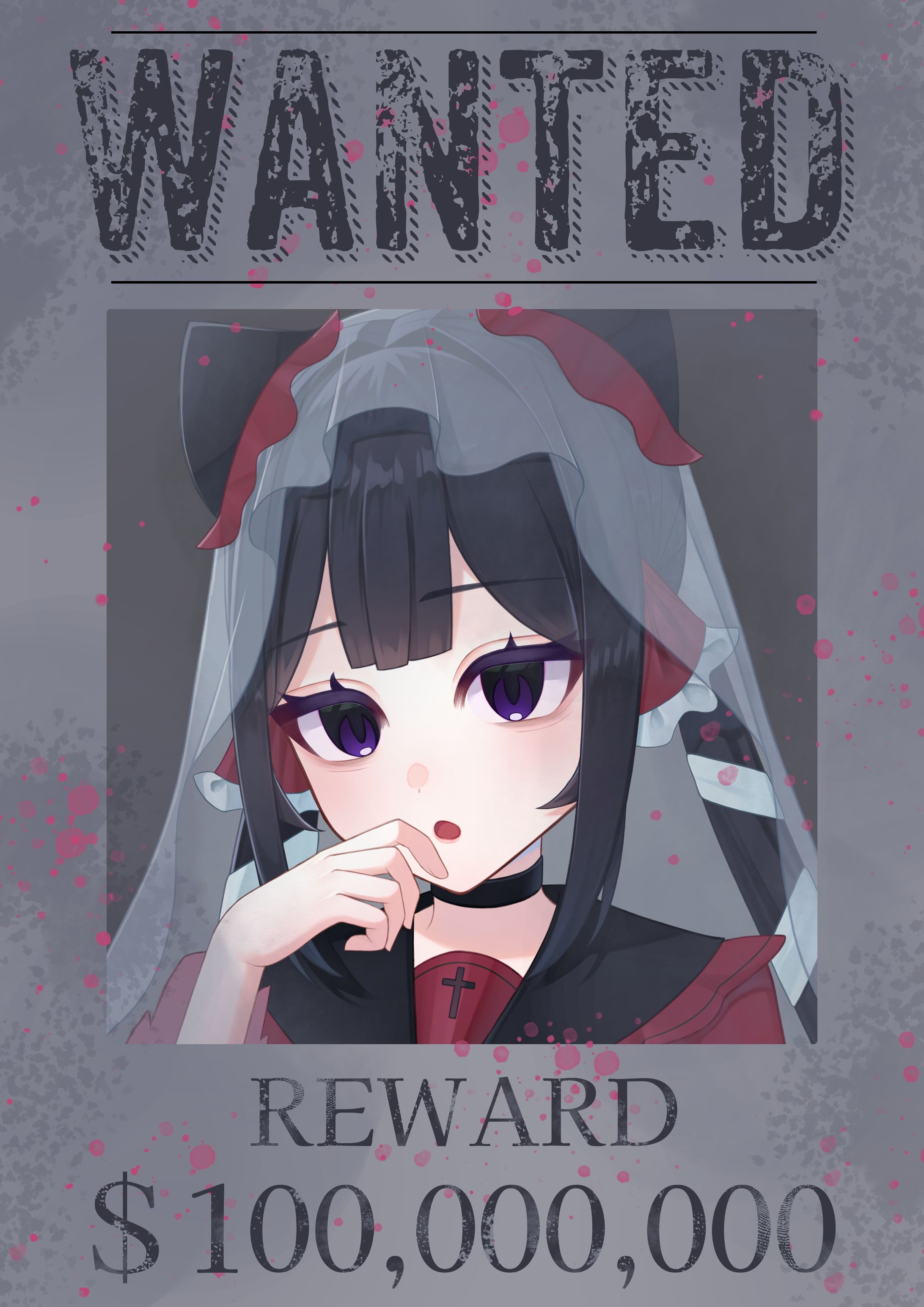 指名手配ポスター風の少女-1