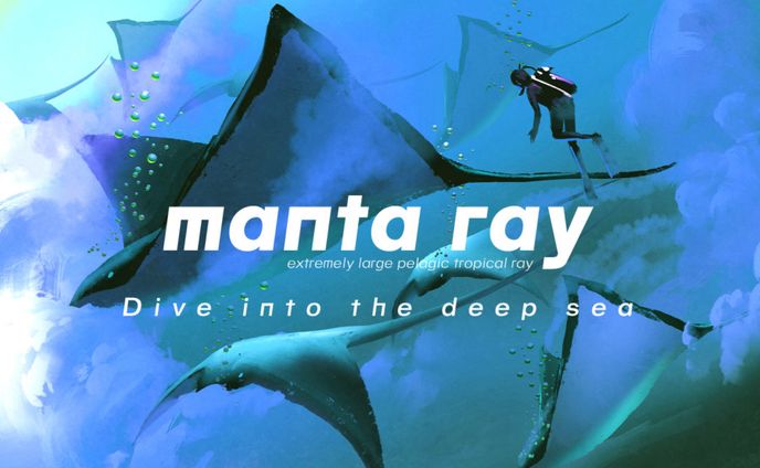 フリーフォント「MANTA RAY」