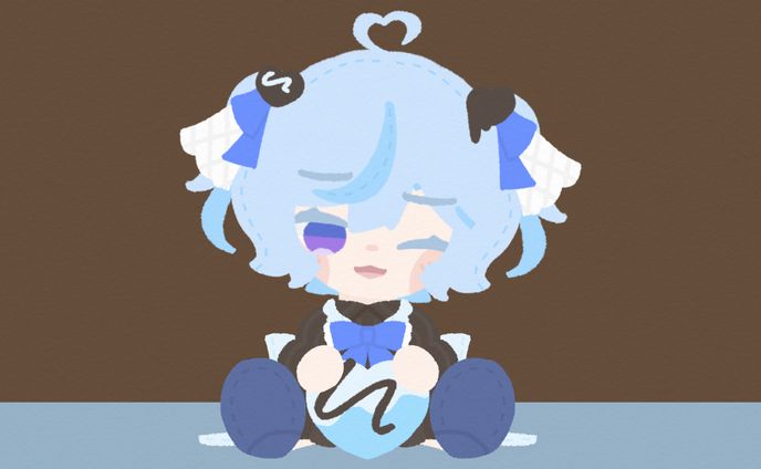 叶夢ねお(バレンタイン) ぬいぐるみ風イラスト