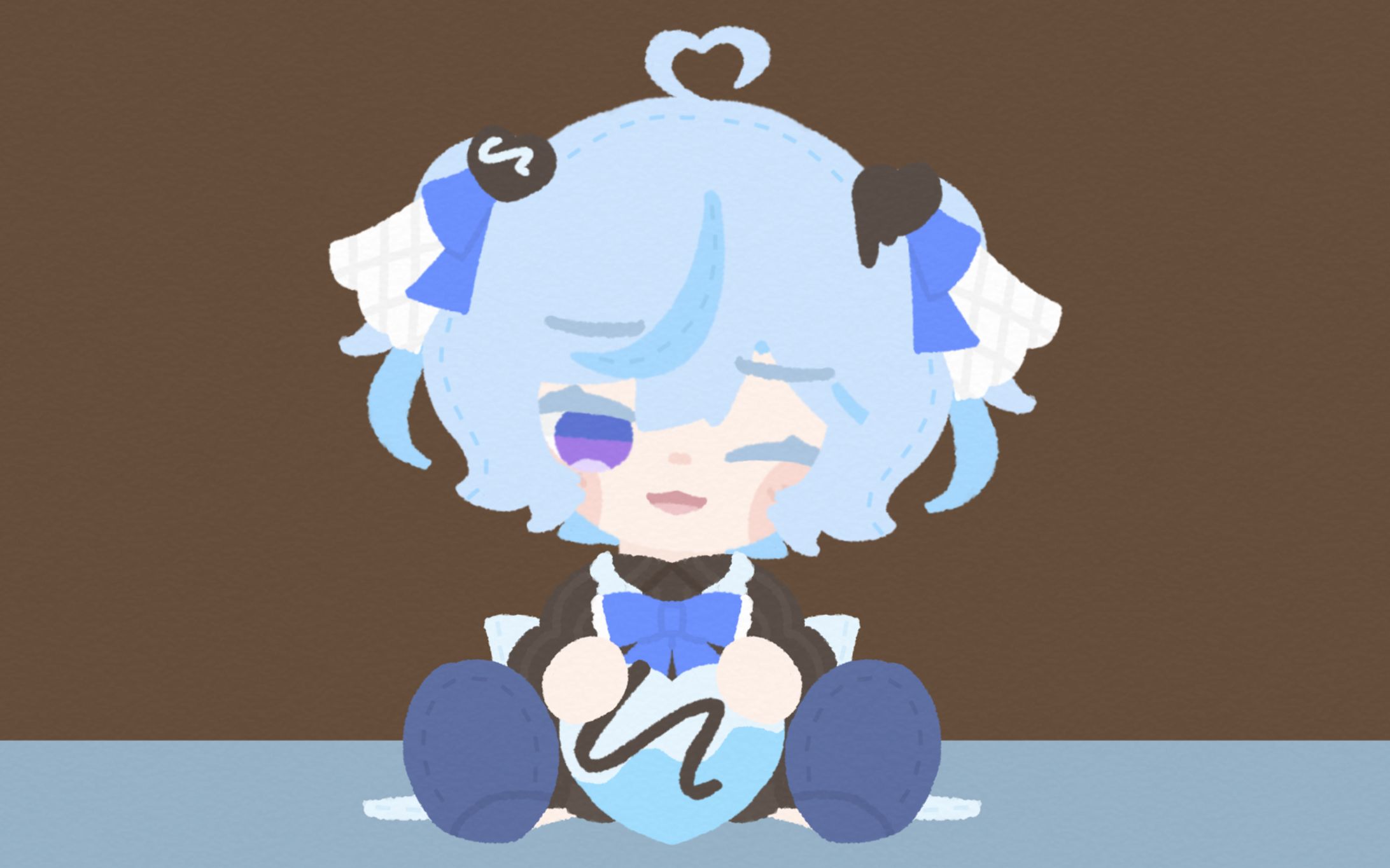 叶夢ねお(バレンタイン) ぬいぐるみ風イラスト-1