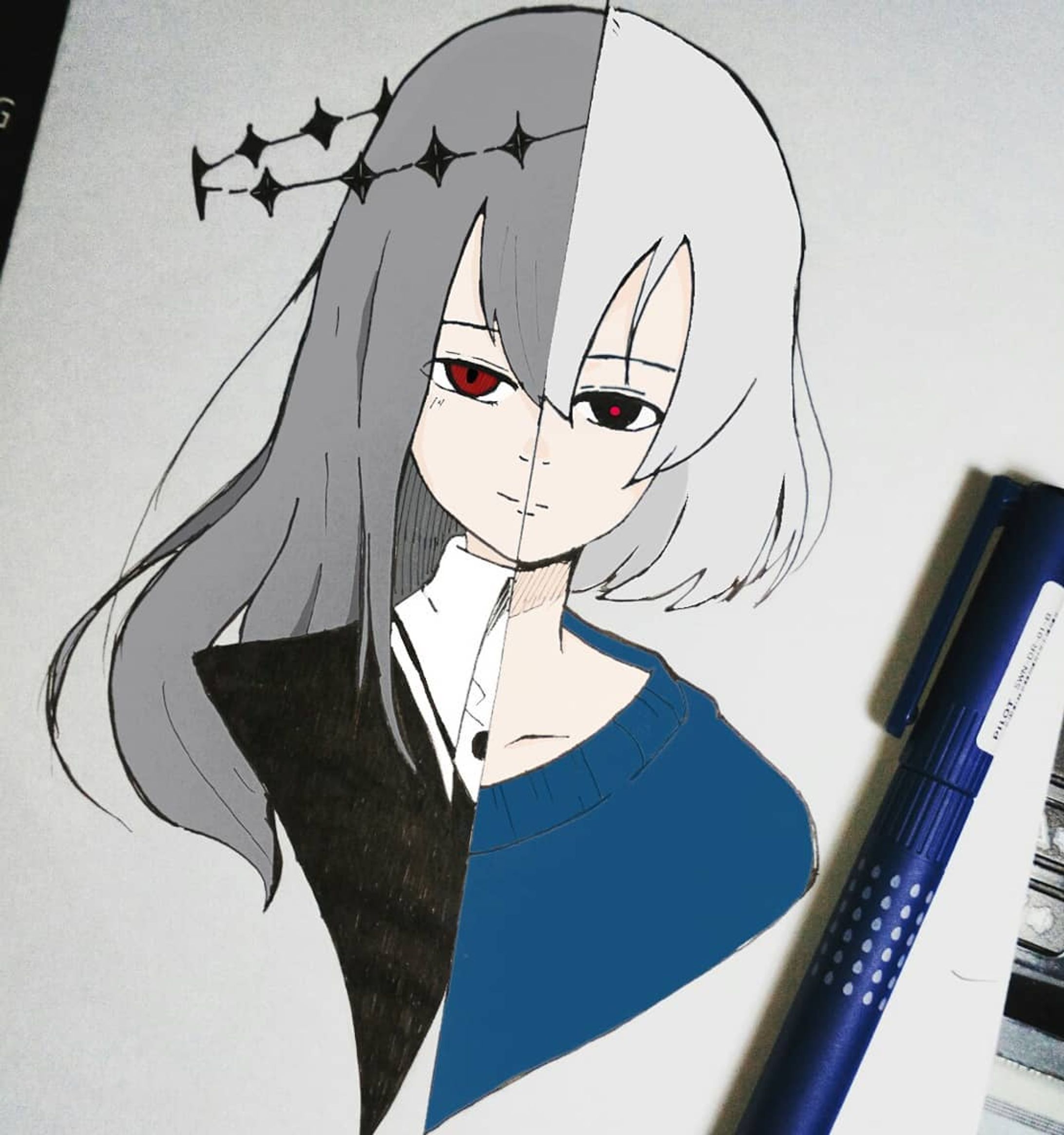 Done coloring my past post for my oc...this feels like a repost hahaha. I'm thinking of creating a comic for her but I got many skills to learn before doing it 😊
.
.
.
#artwork #art #digitalcoloring #lineart #animeartwork #animestyle #mangaillustration #originalcharacter #traditionalart #pendrawing #ibispaintx #sketch #beepblopocs #animegirl #pocchisupport-1