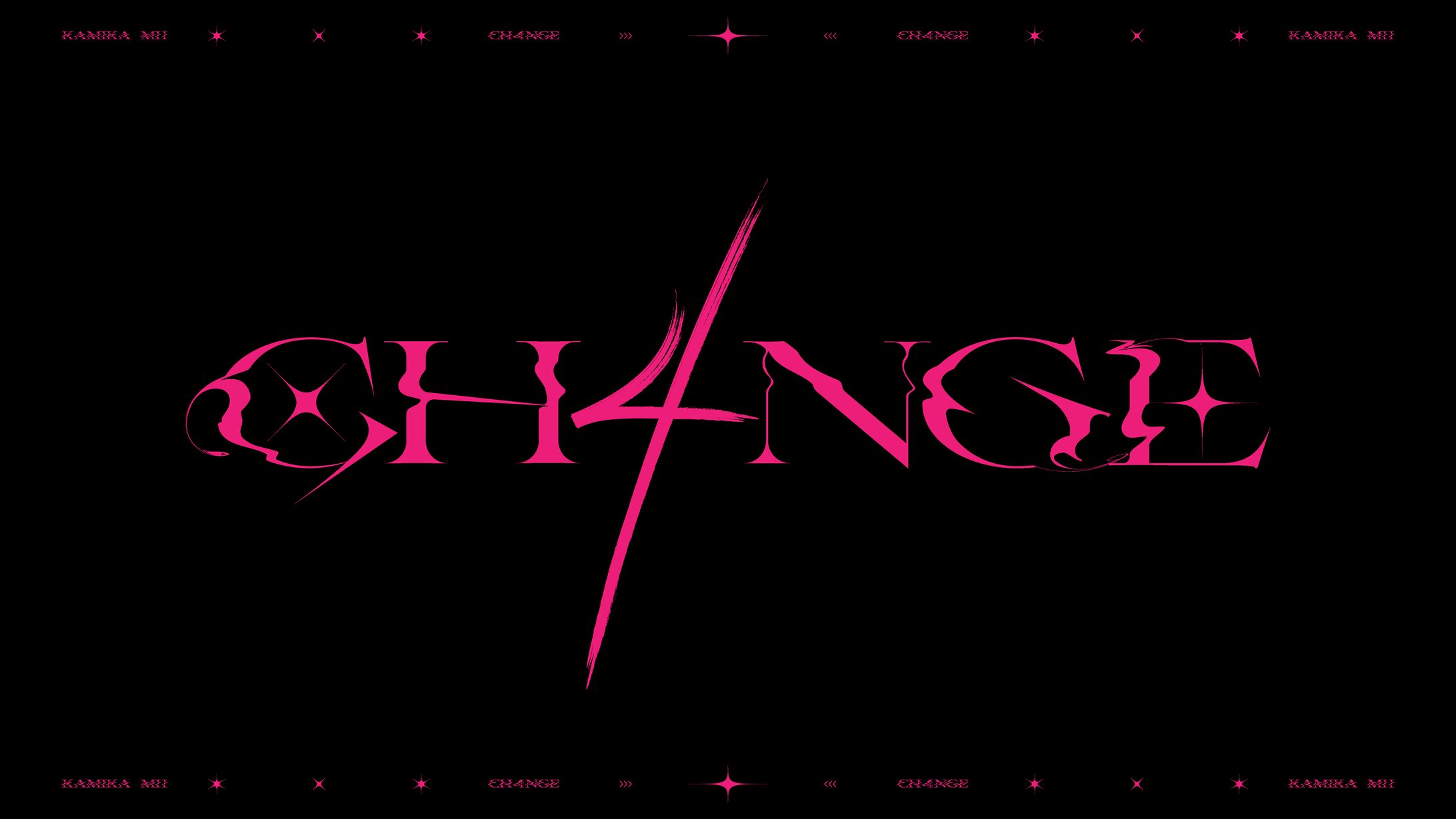 CH4NGE /花柑 みい【歌ってみた】タイトルロゴ・リリック・グラフィックデザイン-1