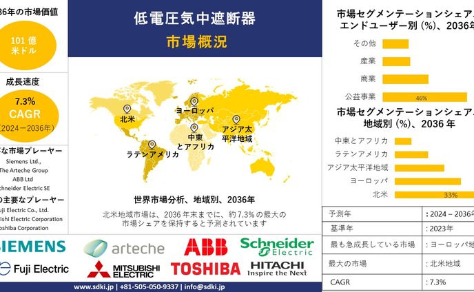 低電圧エアサーキットブレーカー産業調査、シェア、サイズレポート、成長、需要、トップメーカー - 2024-2036年予測