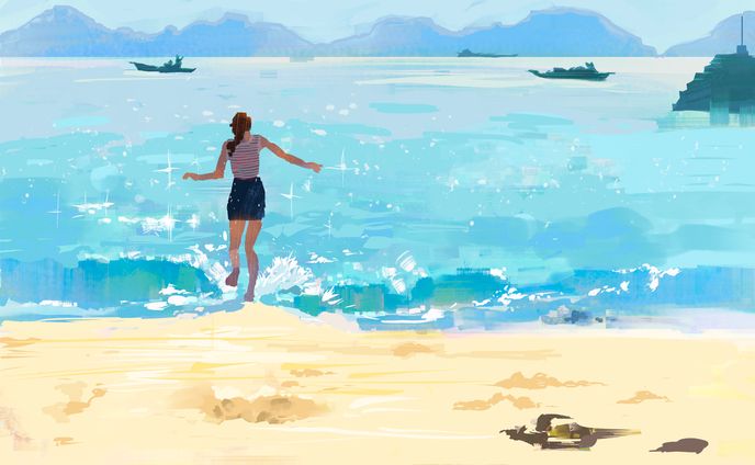 風景スケッチ