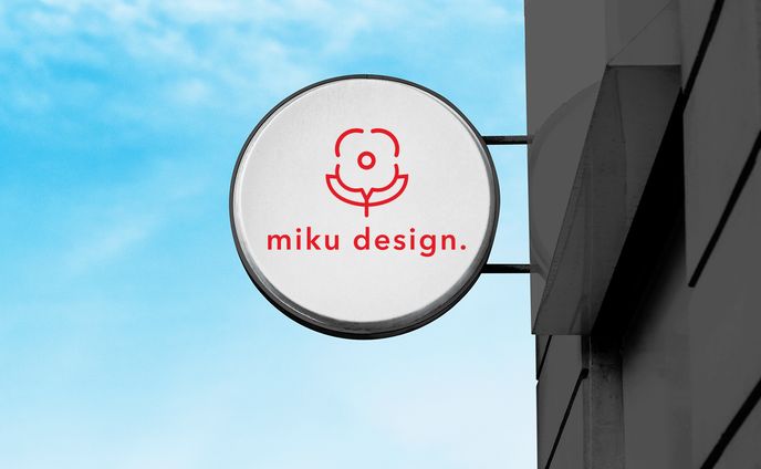 mikudesign ロゴ 看板