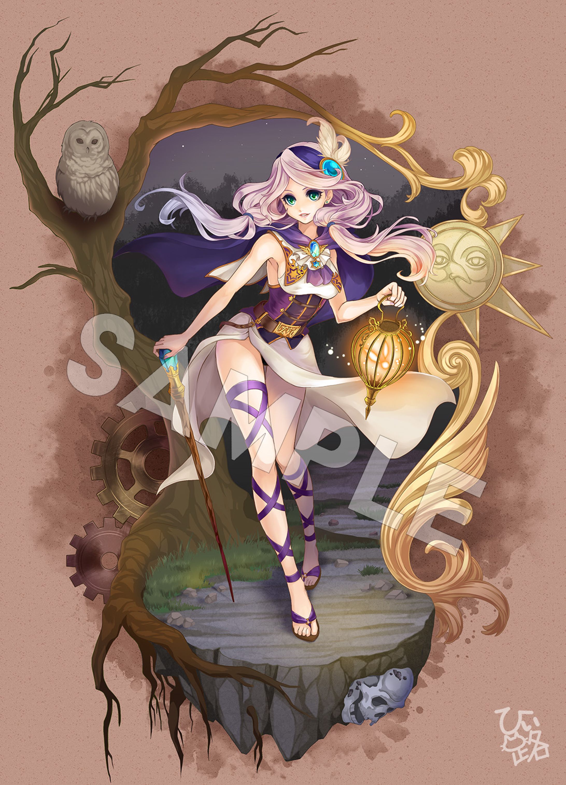 【オリジナルイラスト】_夜道-1