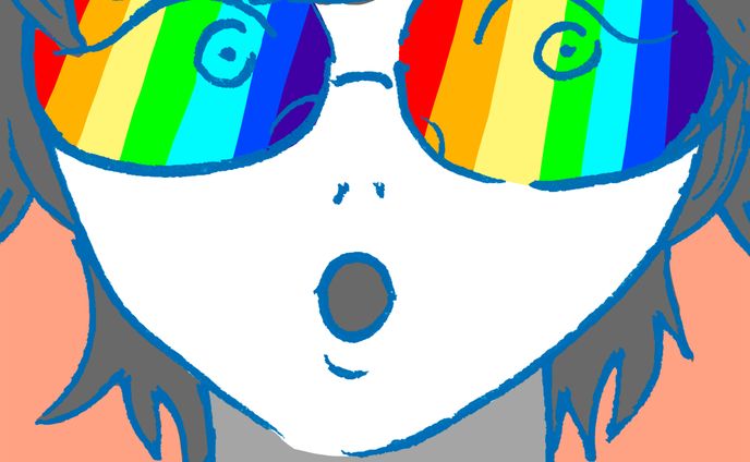 イラストレーター、眼鏡