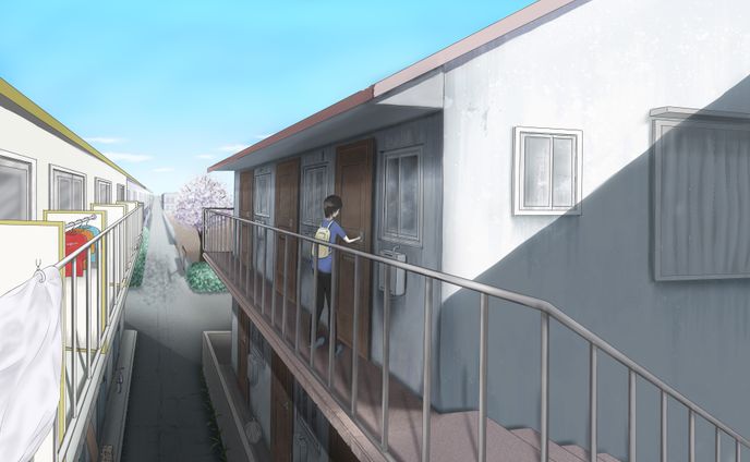 少年とアパート