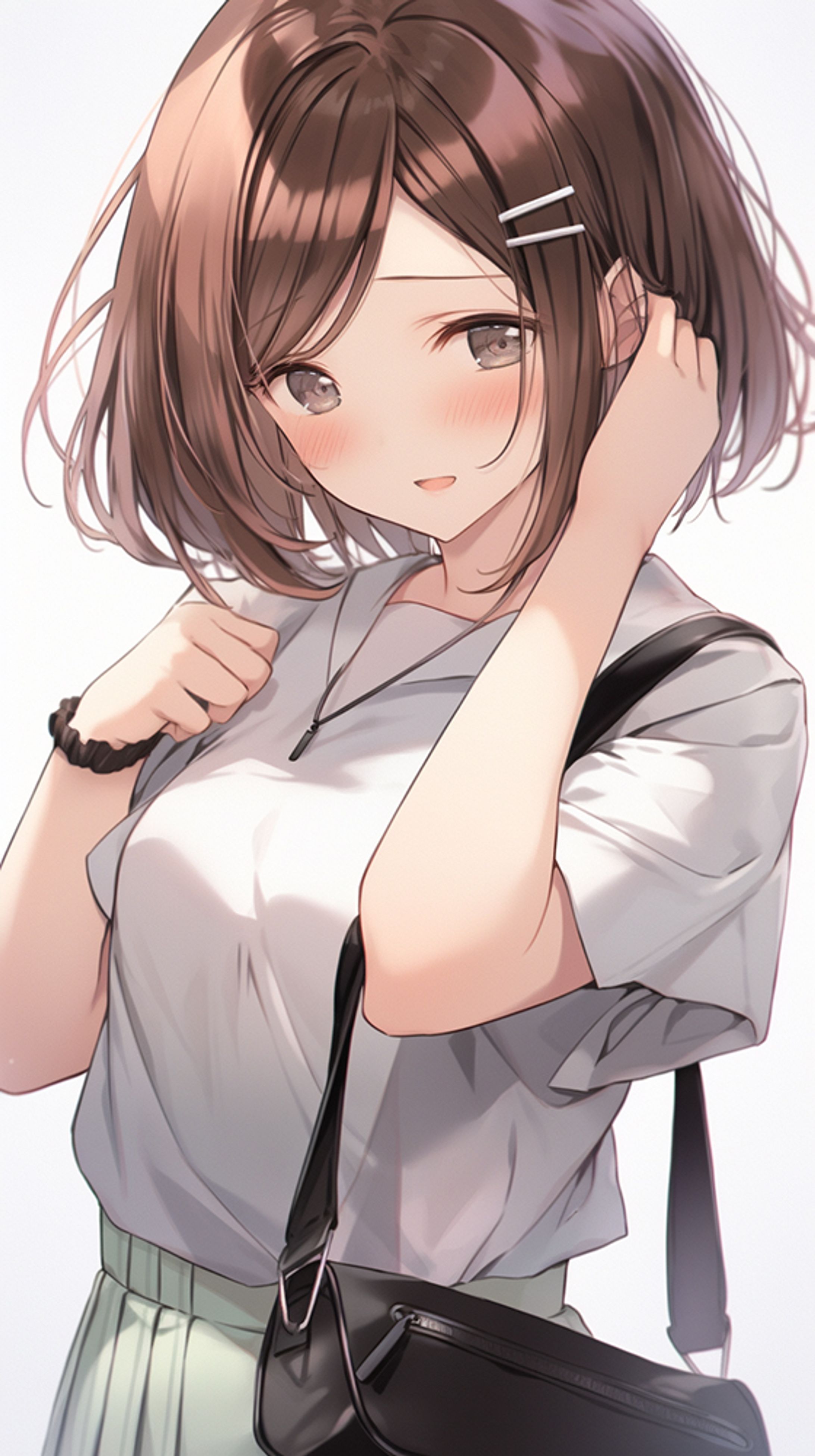 オリジナルイラスト(ミディアムボブの女性)-1