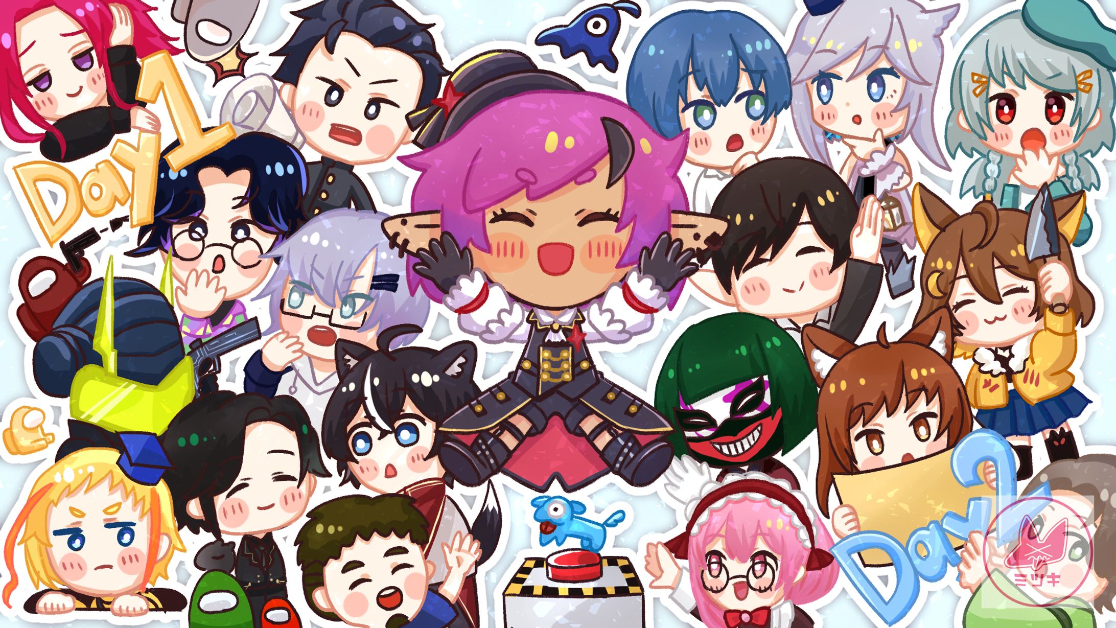 【SD/ミニキャライラスト 集合絵】美澄ぽるた様-1