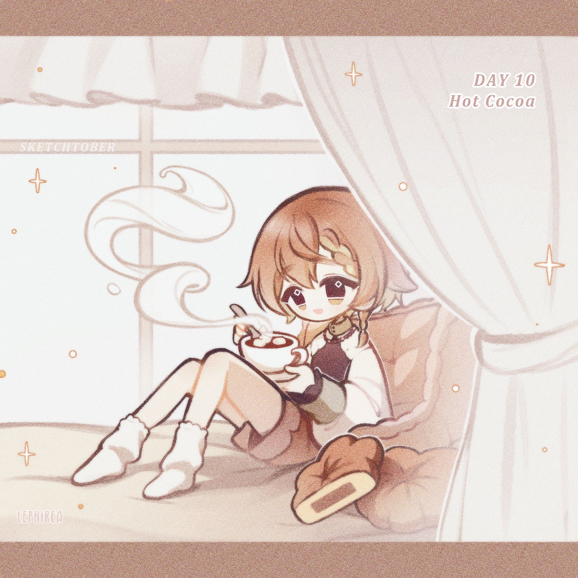 【Sketchtober】Rea - Hot cocoa ☕-1