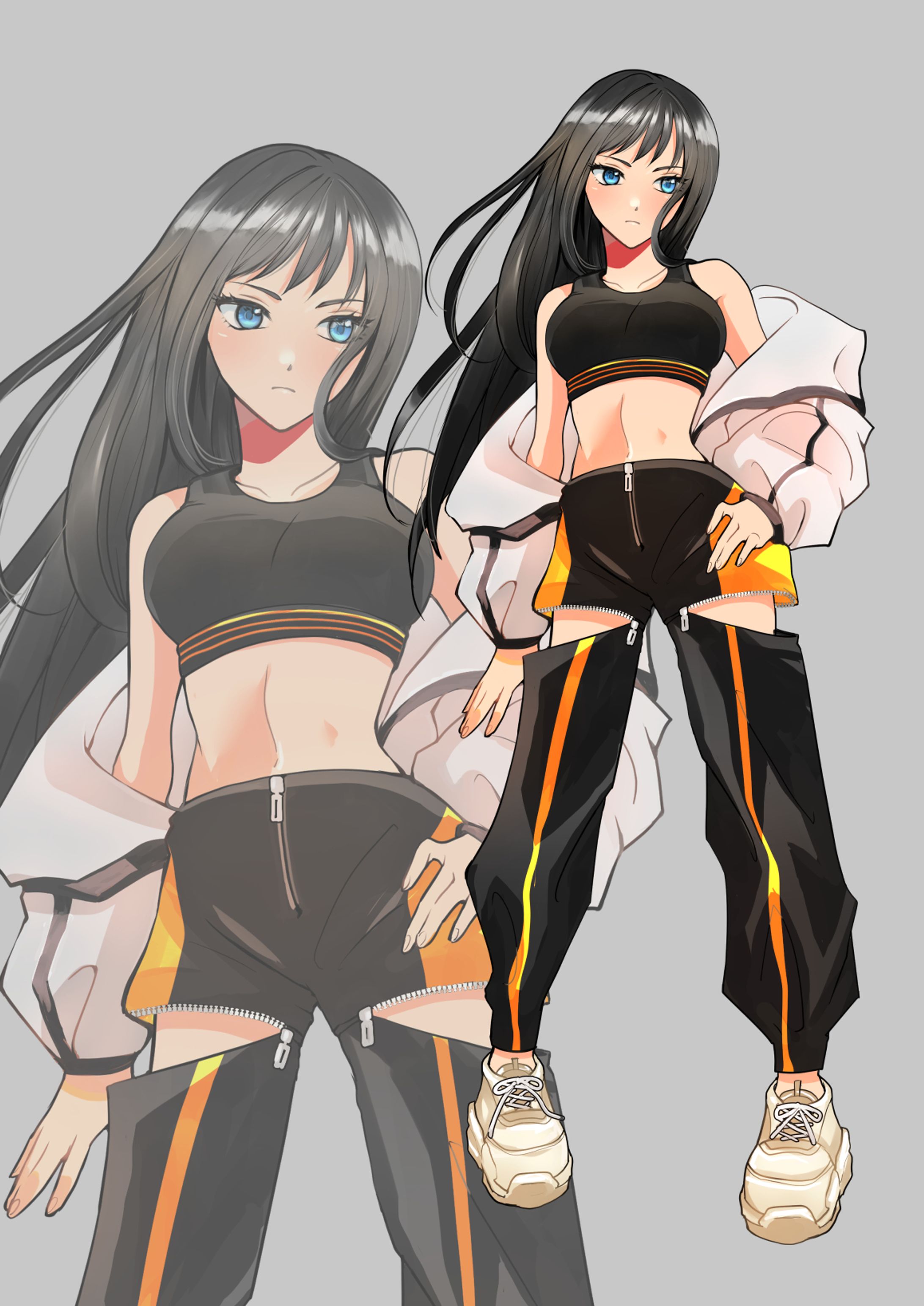 オリジナルキャラ　クール黒髪-1