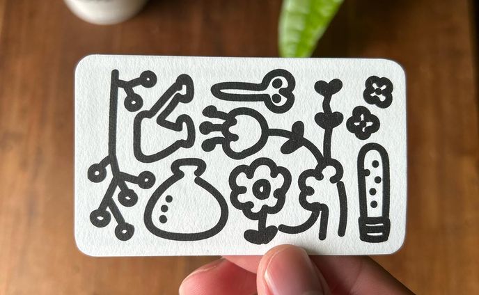 HANAIWAIlocal flower shop In Hiratsuka Shop card design