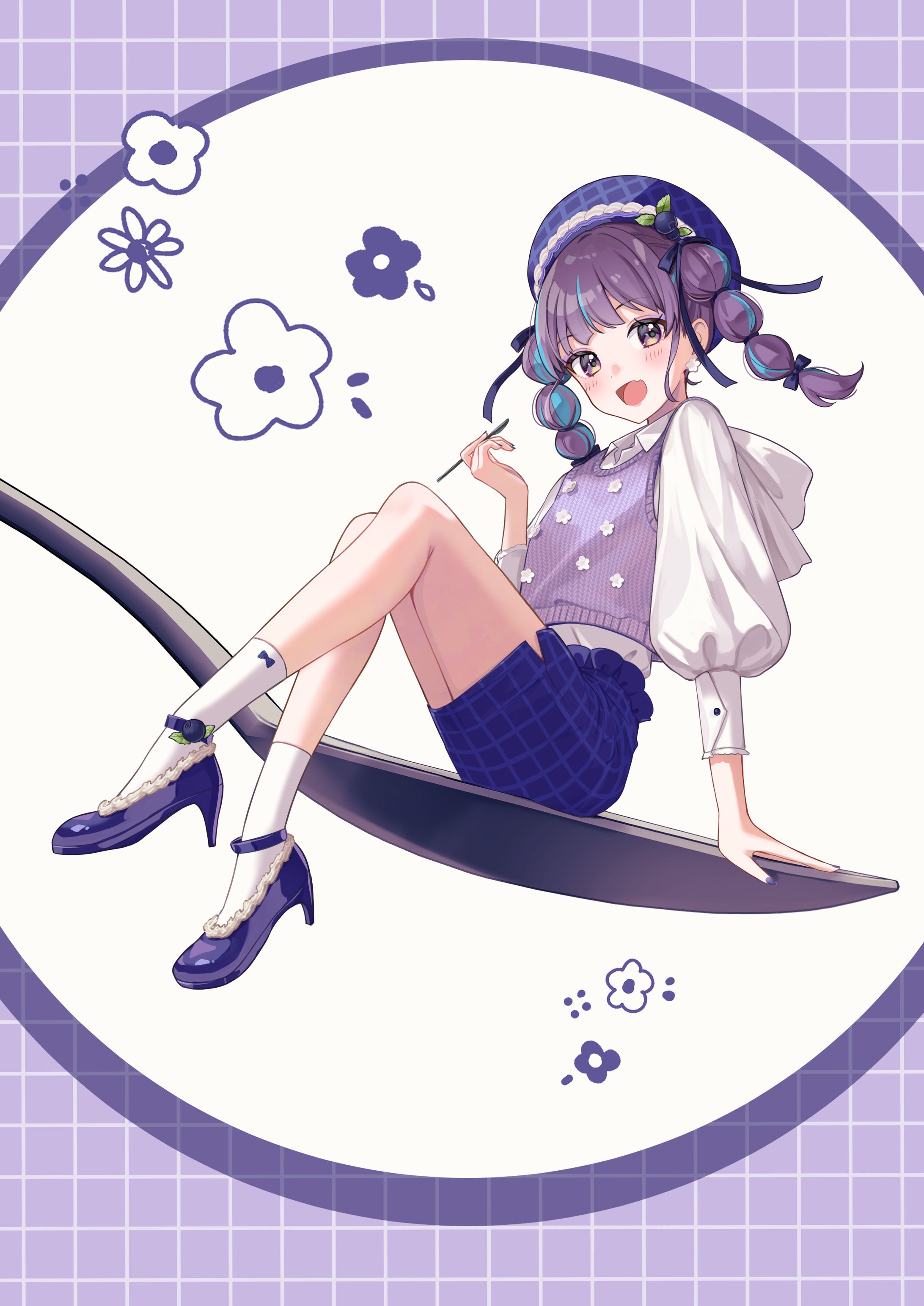 🟦VTuber小東ひとな様「ひとなの日オリジナルグッズ」イラスト-1