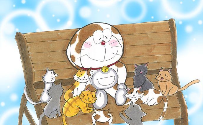 スーパー猫の日2022　イロガラドラえもんと猫たち