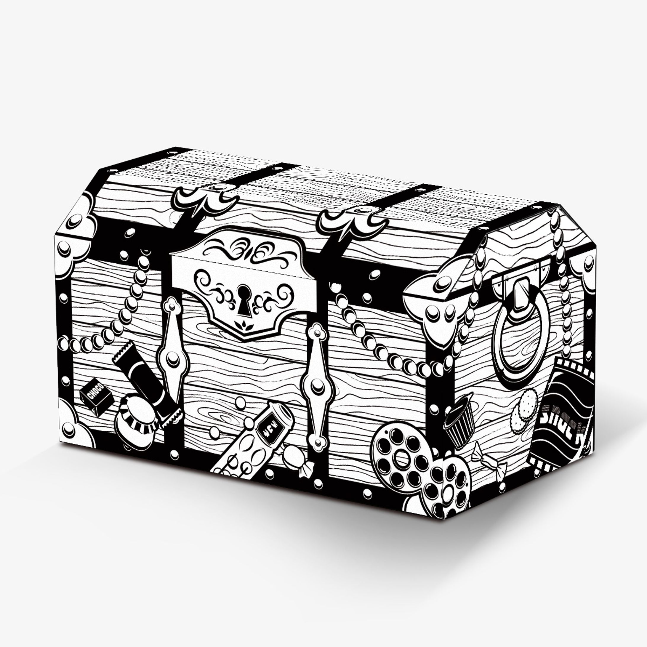 駄菓子詰め合わせ箱パッケージデザイン-1