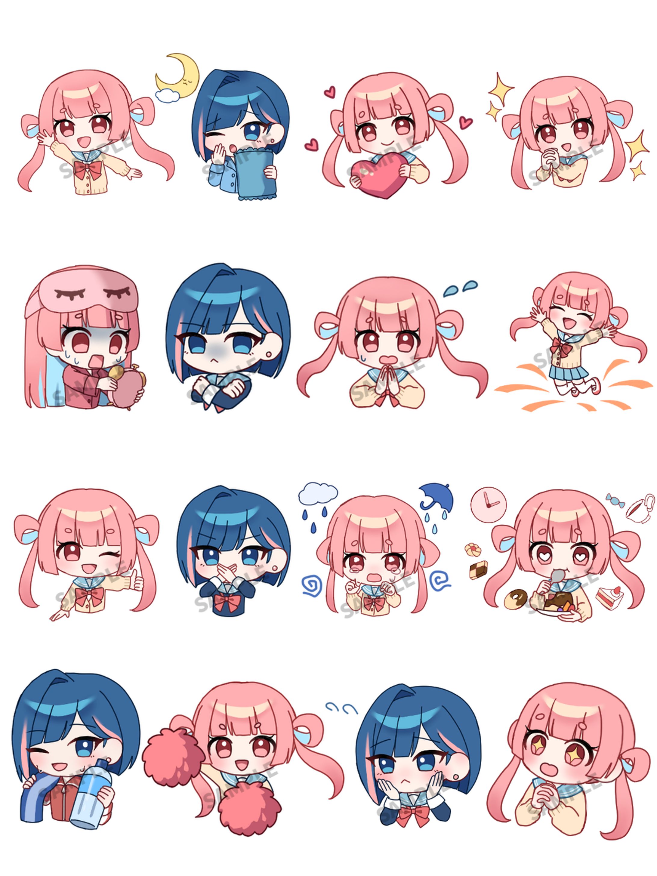 LINEスタンプ風ミニキャライラスト-1