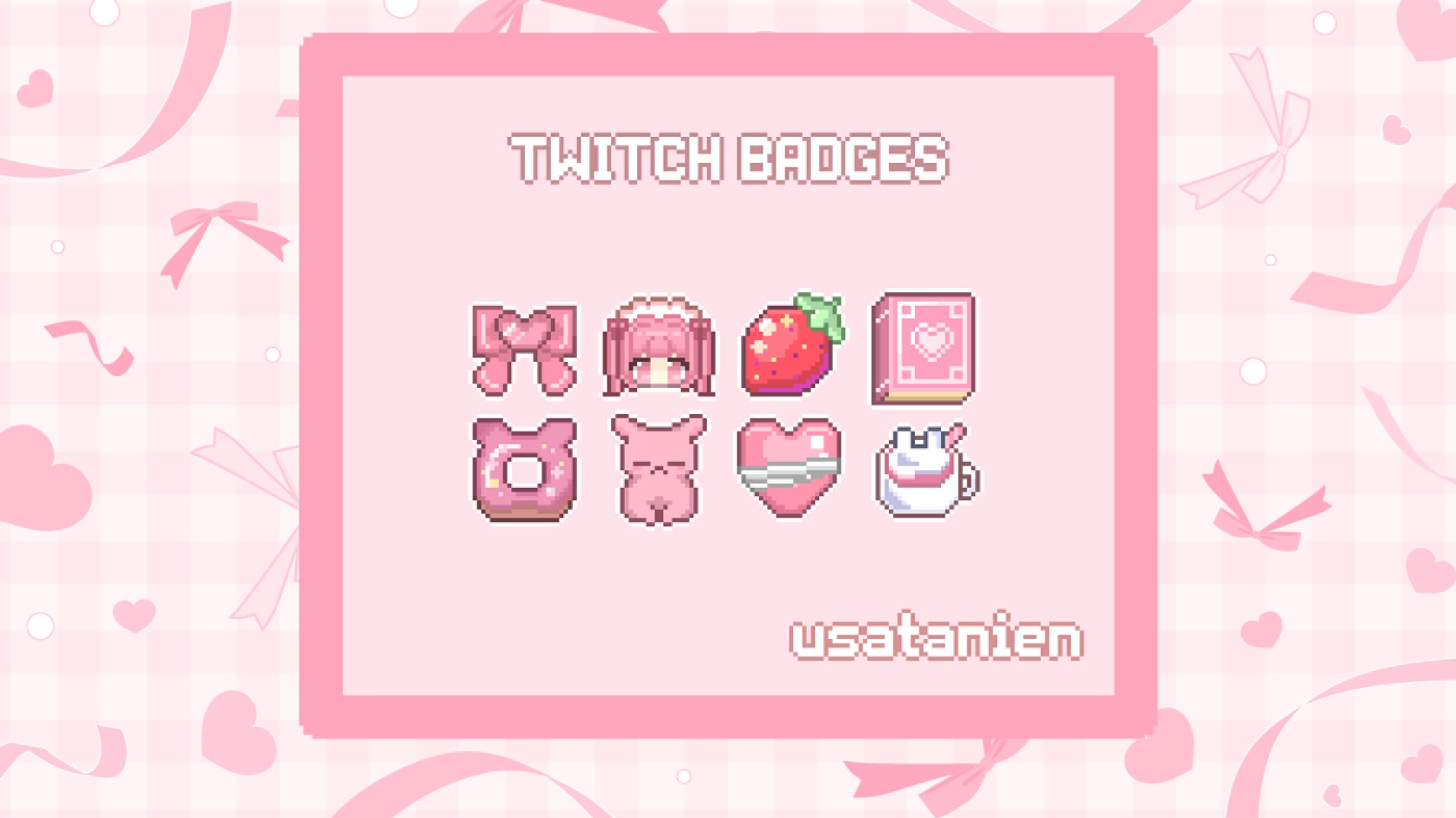 ドット絵　Twitch　サブスクバッジ　見本-1