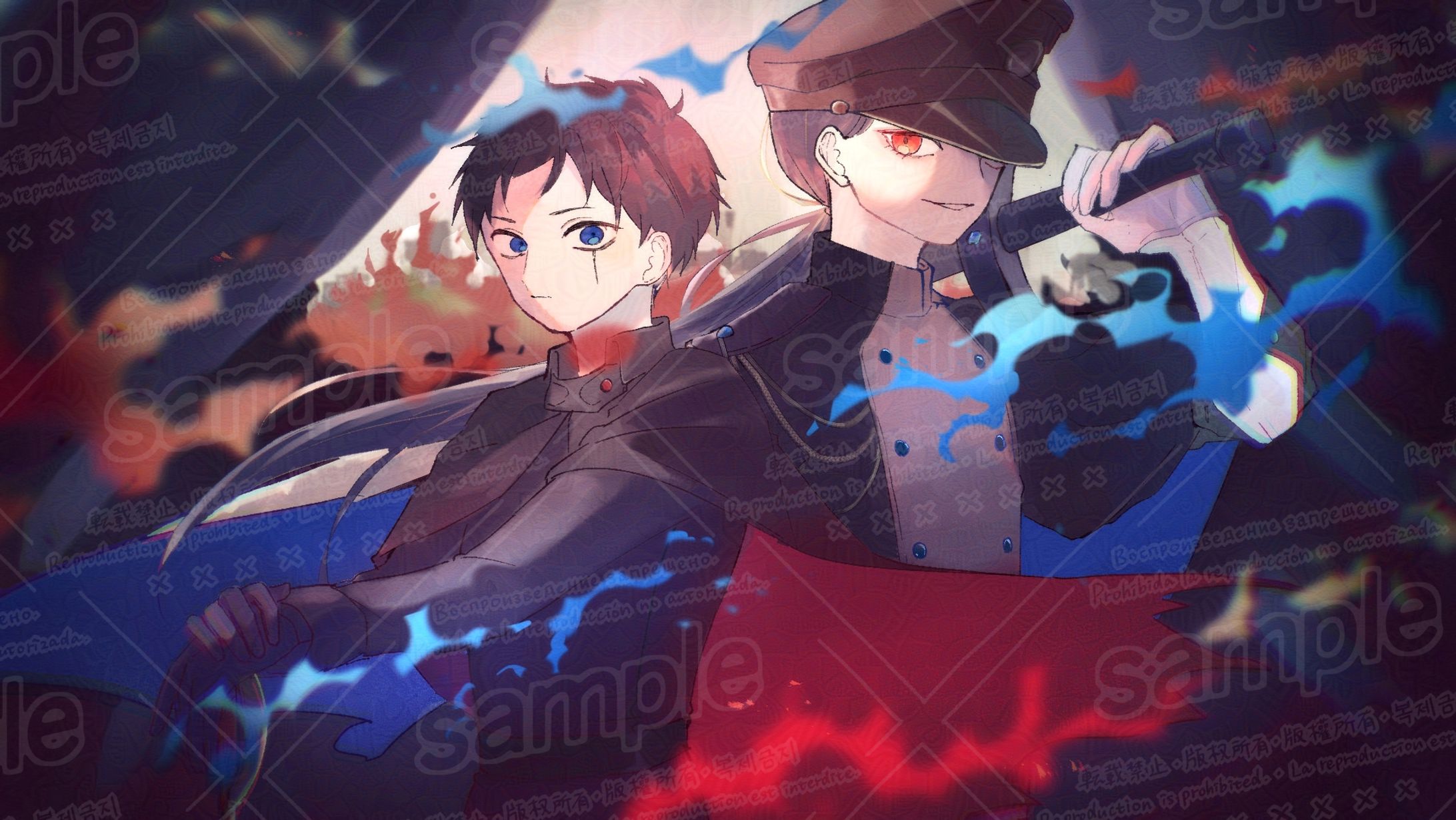 ご依頼品　夕凪湊様＆惨様　「ヨルムンガンド」歌ってみたイラスト-1