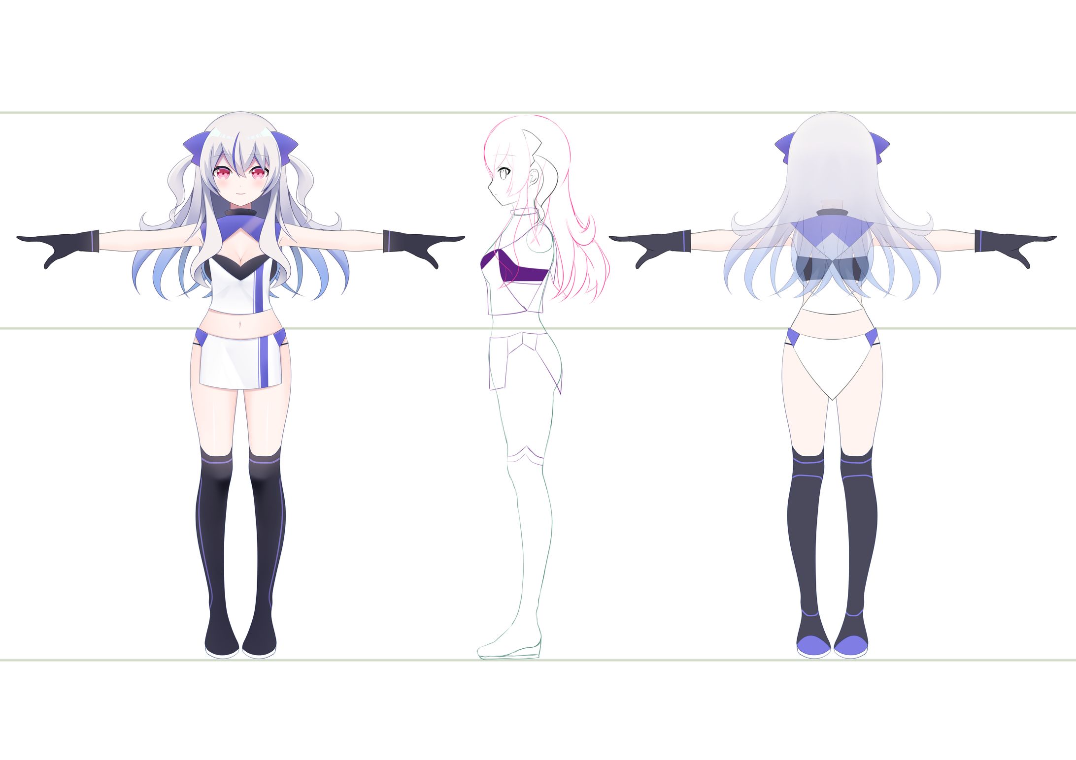 Vtuber 三面図-1