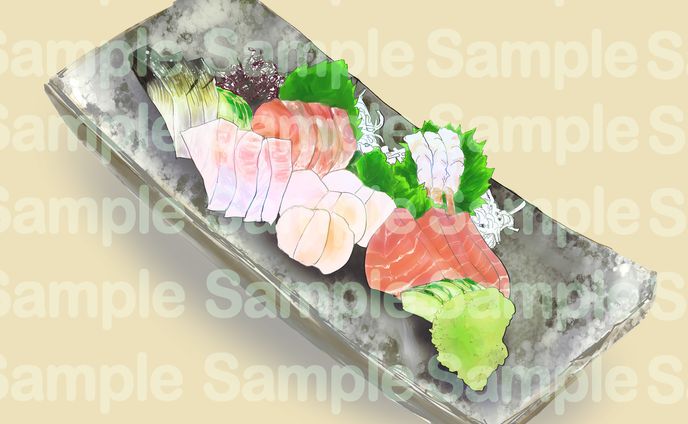 【食品イラスト】刺身