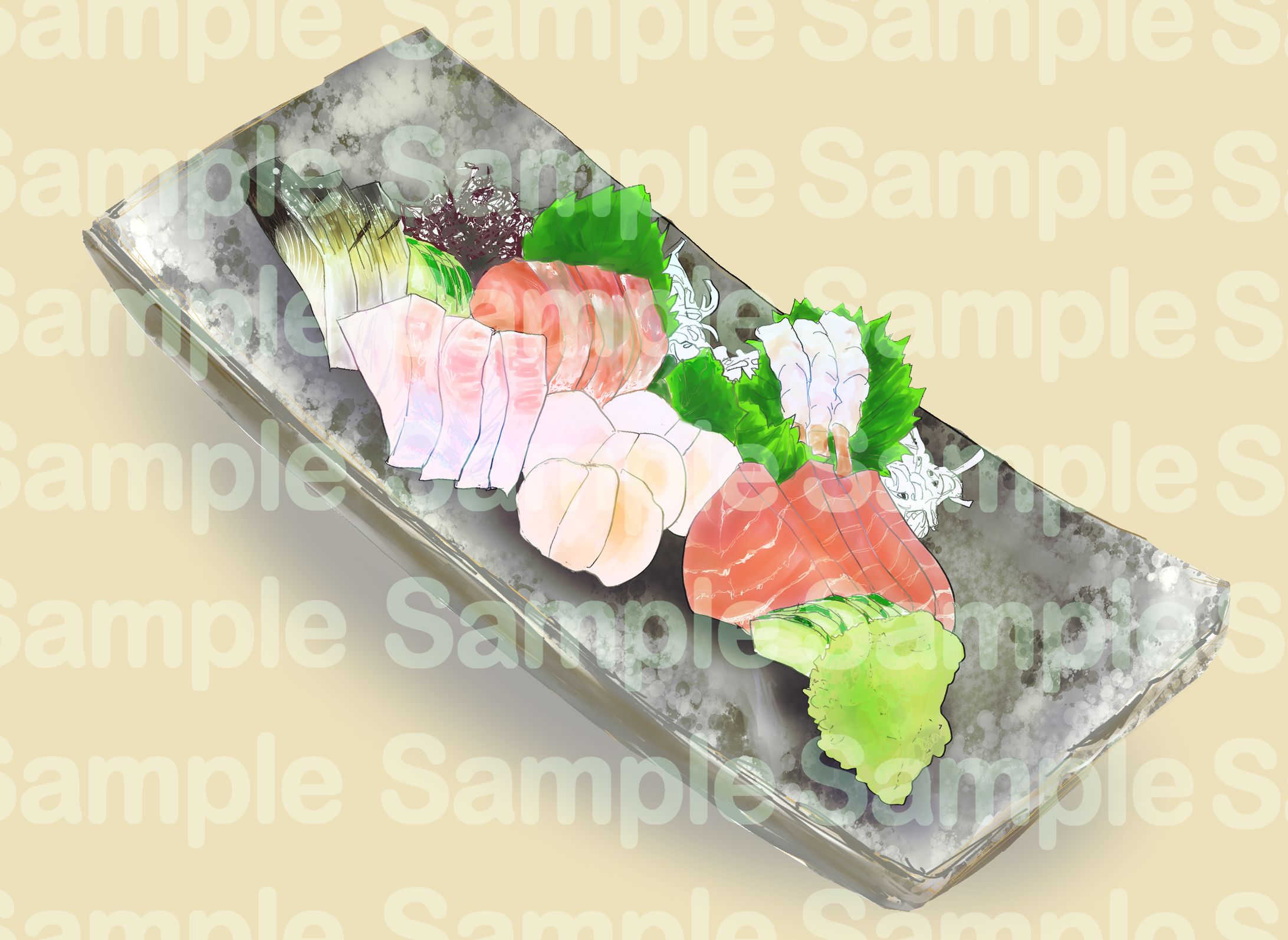 【食品イラスト】刺身-1