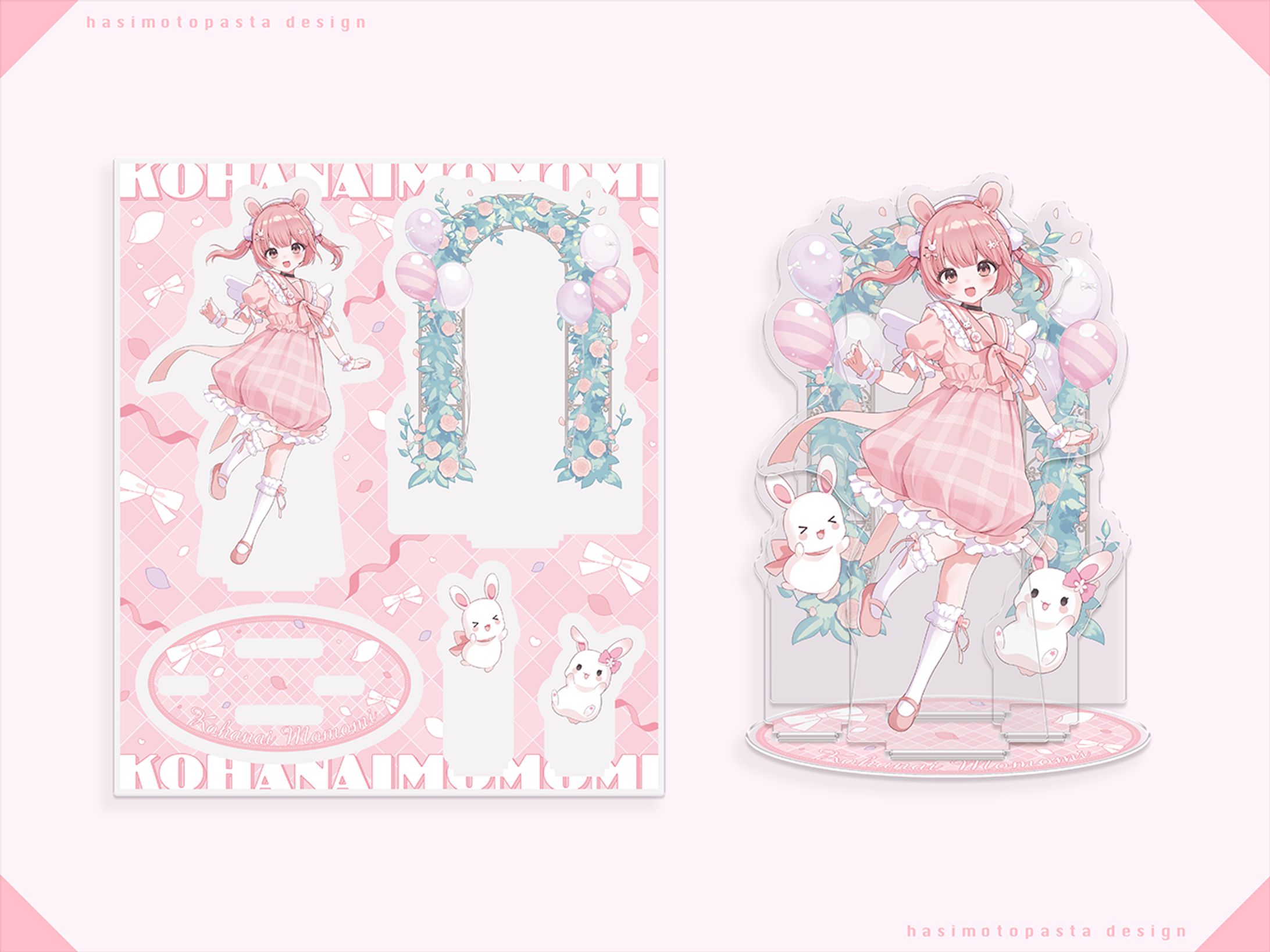 小花衣ももみ様 6周年記念 ジオラマアクリルスタンドデザイン-1