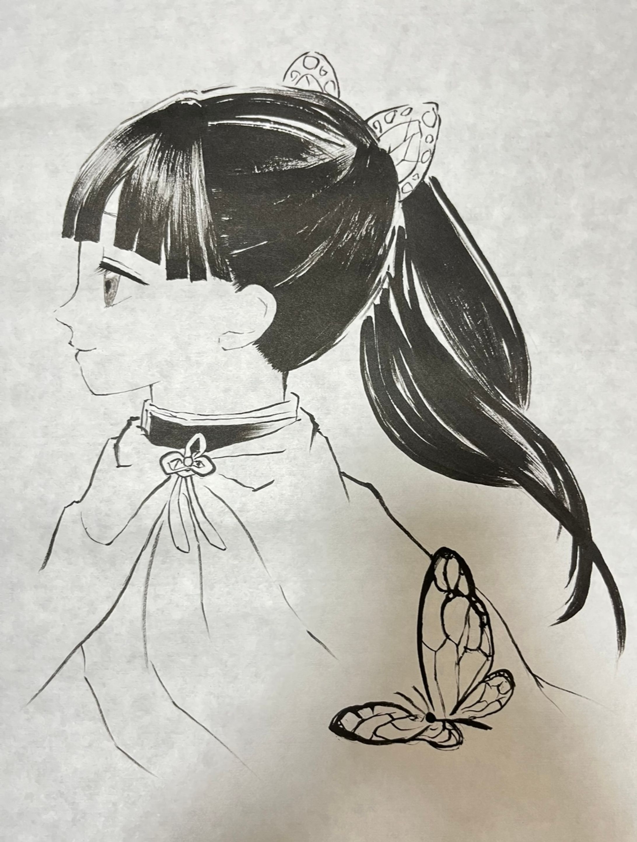 墨絵　鬼滅の刃【栗花落カナヲ】2023年 5月-1