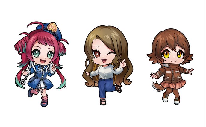 Vtuberプロジェクト ほうとう組。さま｜SDキャライラスト