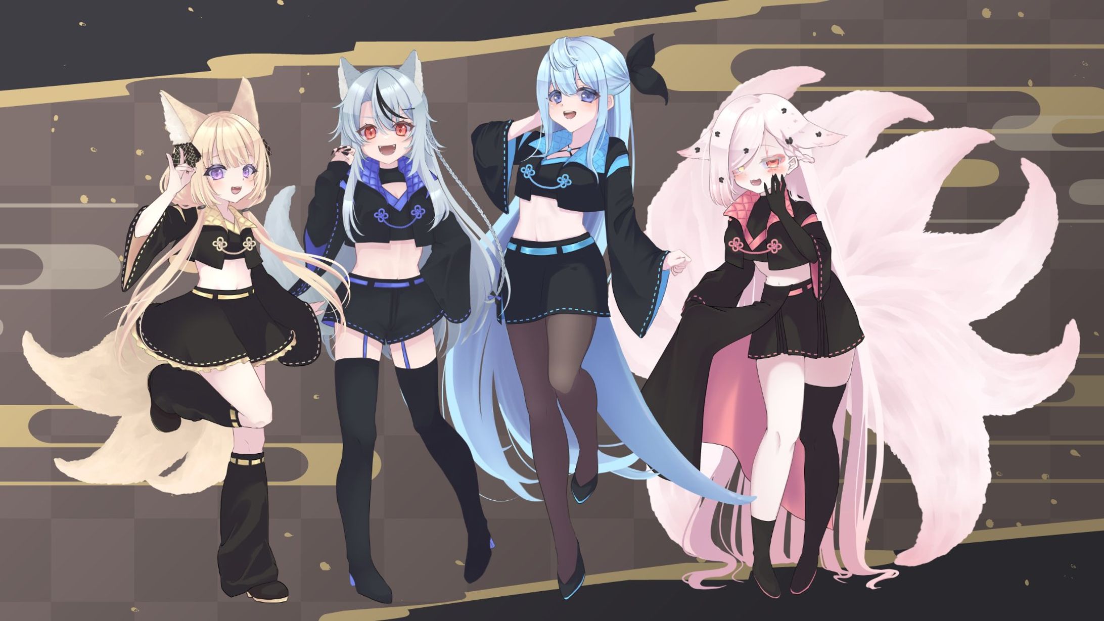 全身イラスト￤Vtuberグループ狐狼竜神-1