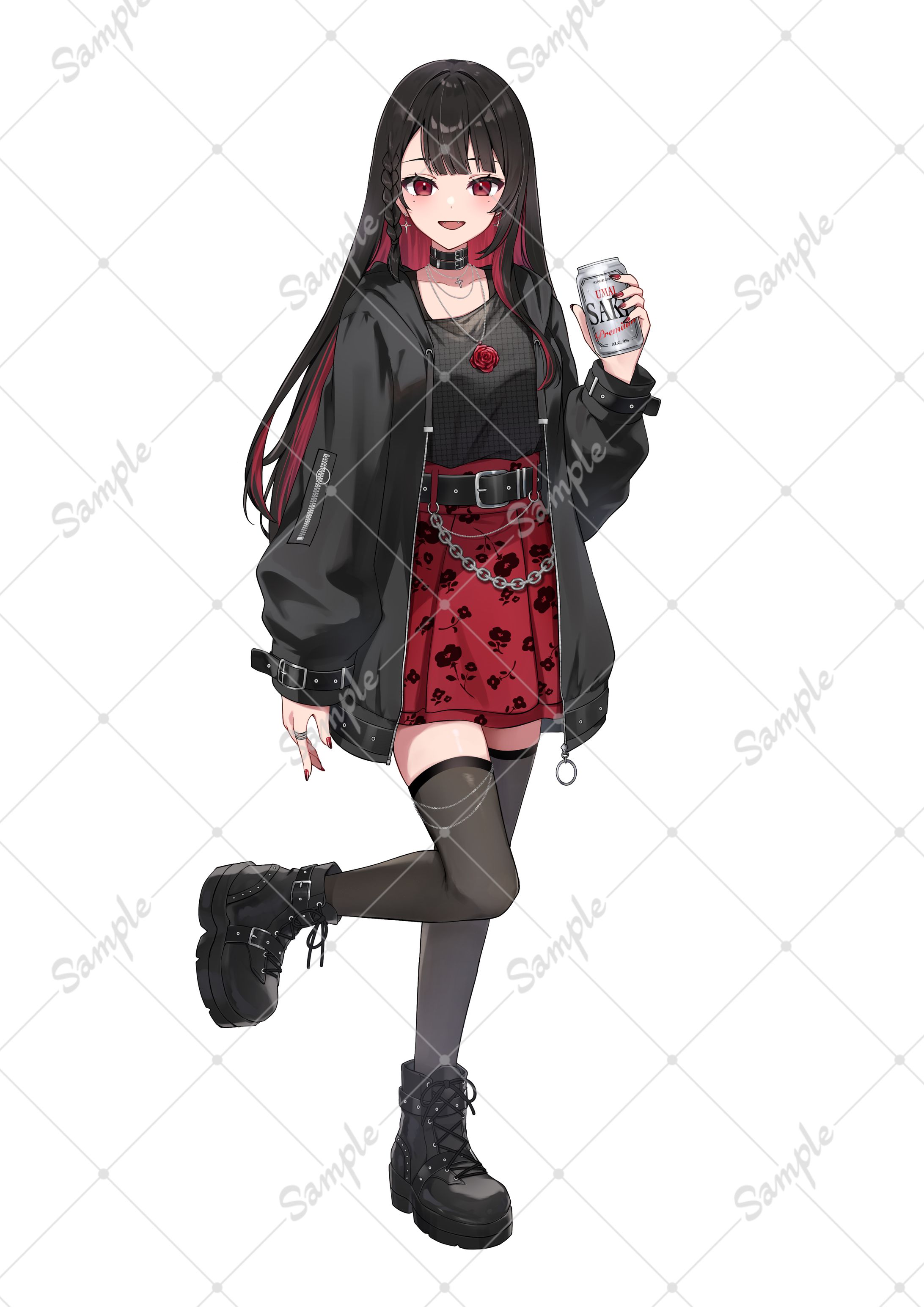 【IRIAM立ち絵】夜咲紅華様-1