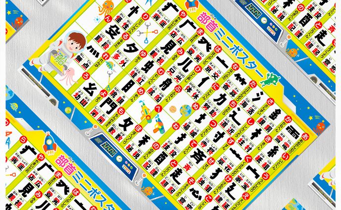 子供向け漢字部首ミニポスター