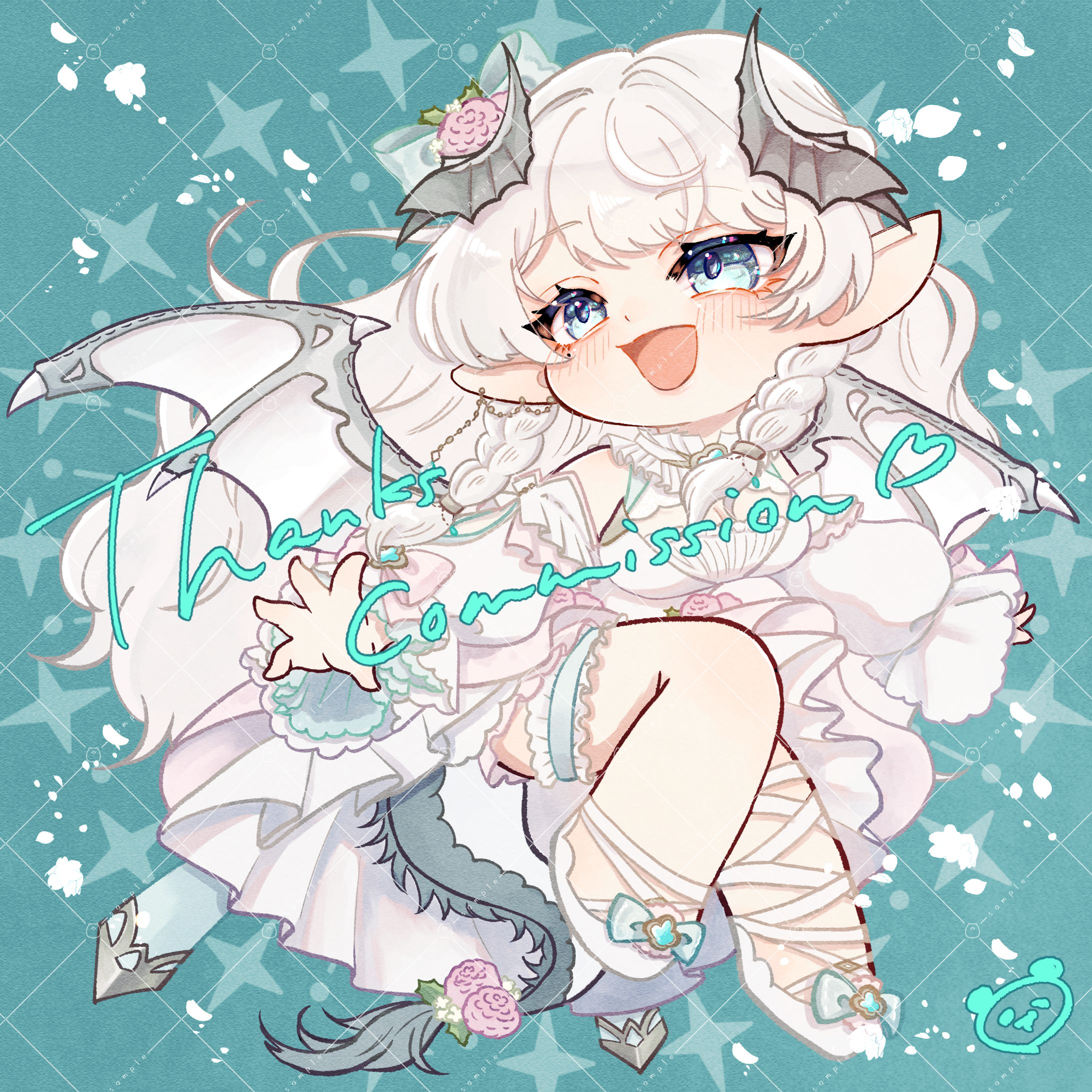【skeb】Vtuberアレティアさんデフォルメイラスト-1