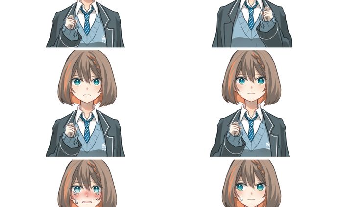 タップノベル/表情差分入り立ち絵素材