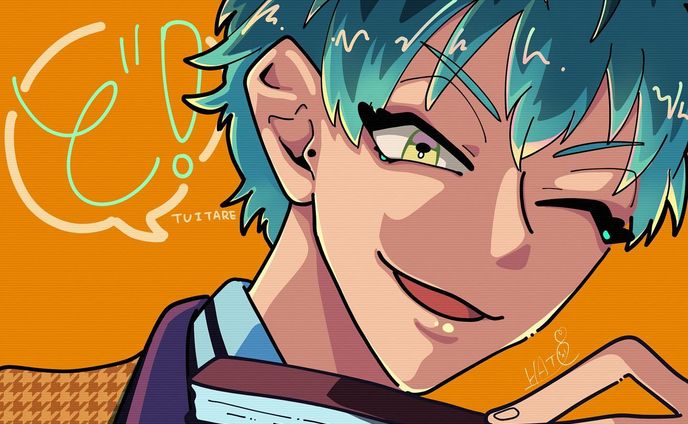 ど！

 #ヒプノシスマイク  #ヒプマイ  #hypmic  #白膠木簓  #どついたれ本舗  #オオサカディビジョン  #illustration  #イラストグラム  #ファンアートイラスト