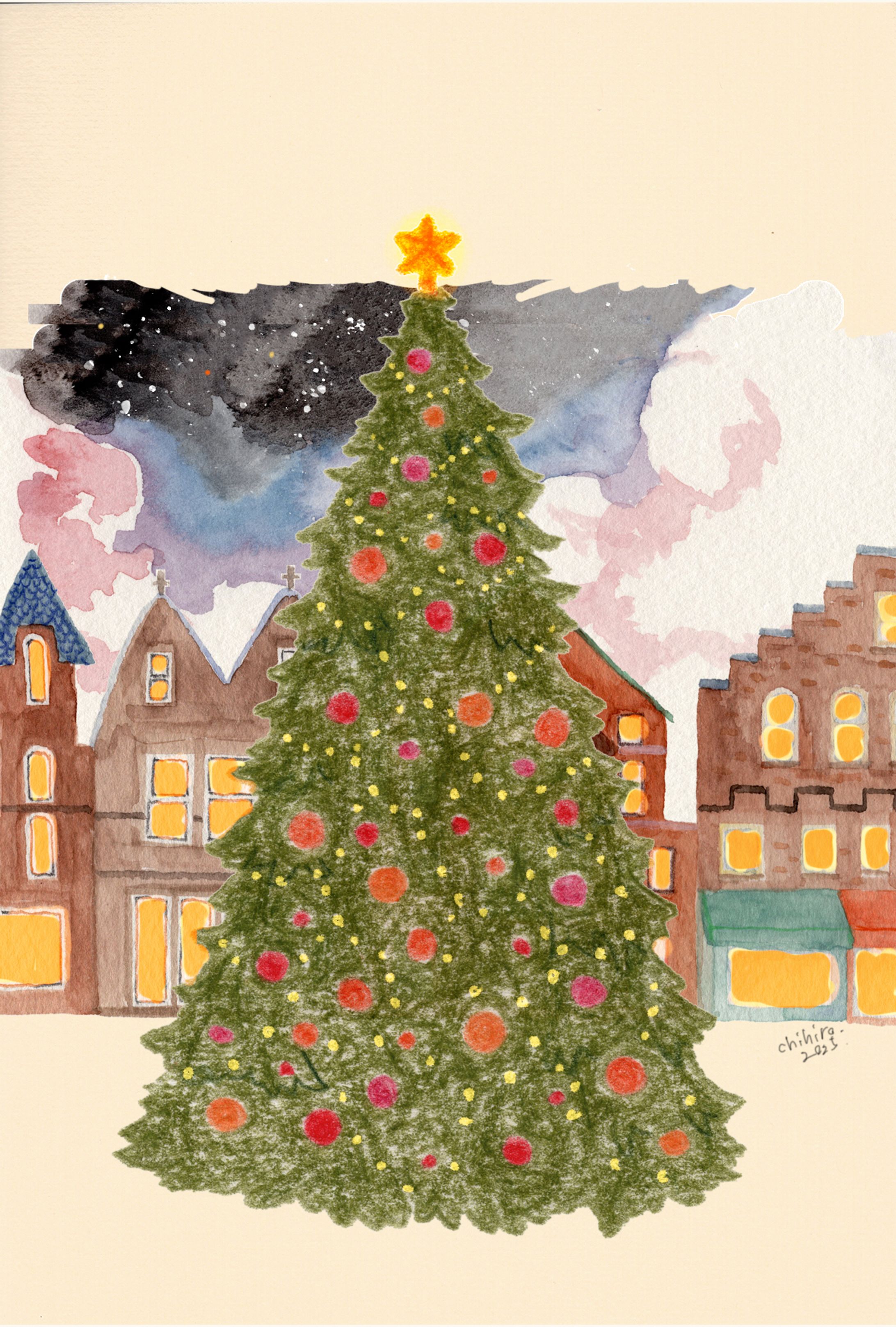 夜空とクリスマス-1