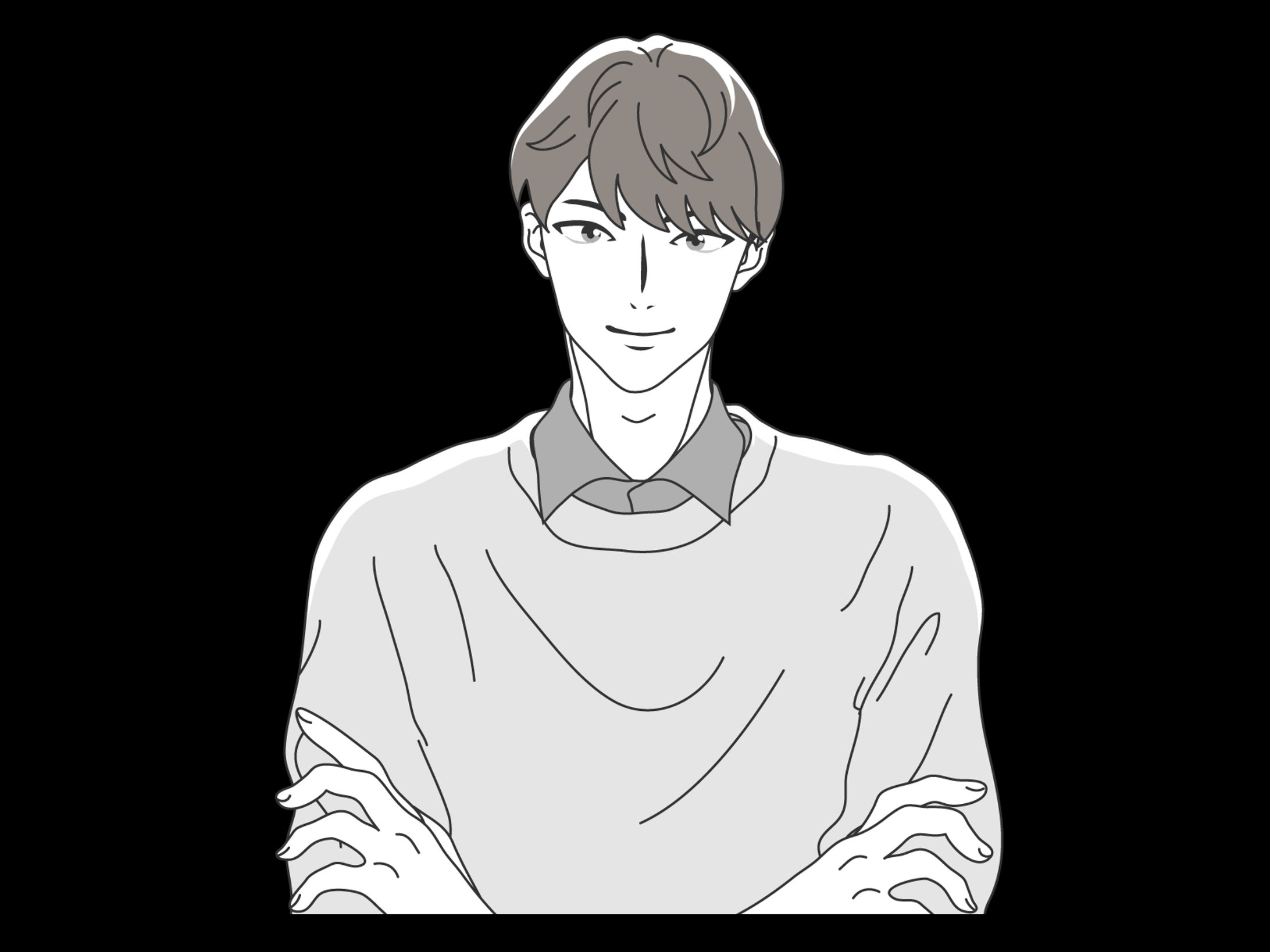 腕を組む男性-1