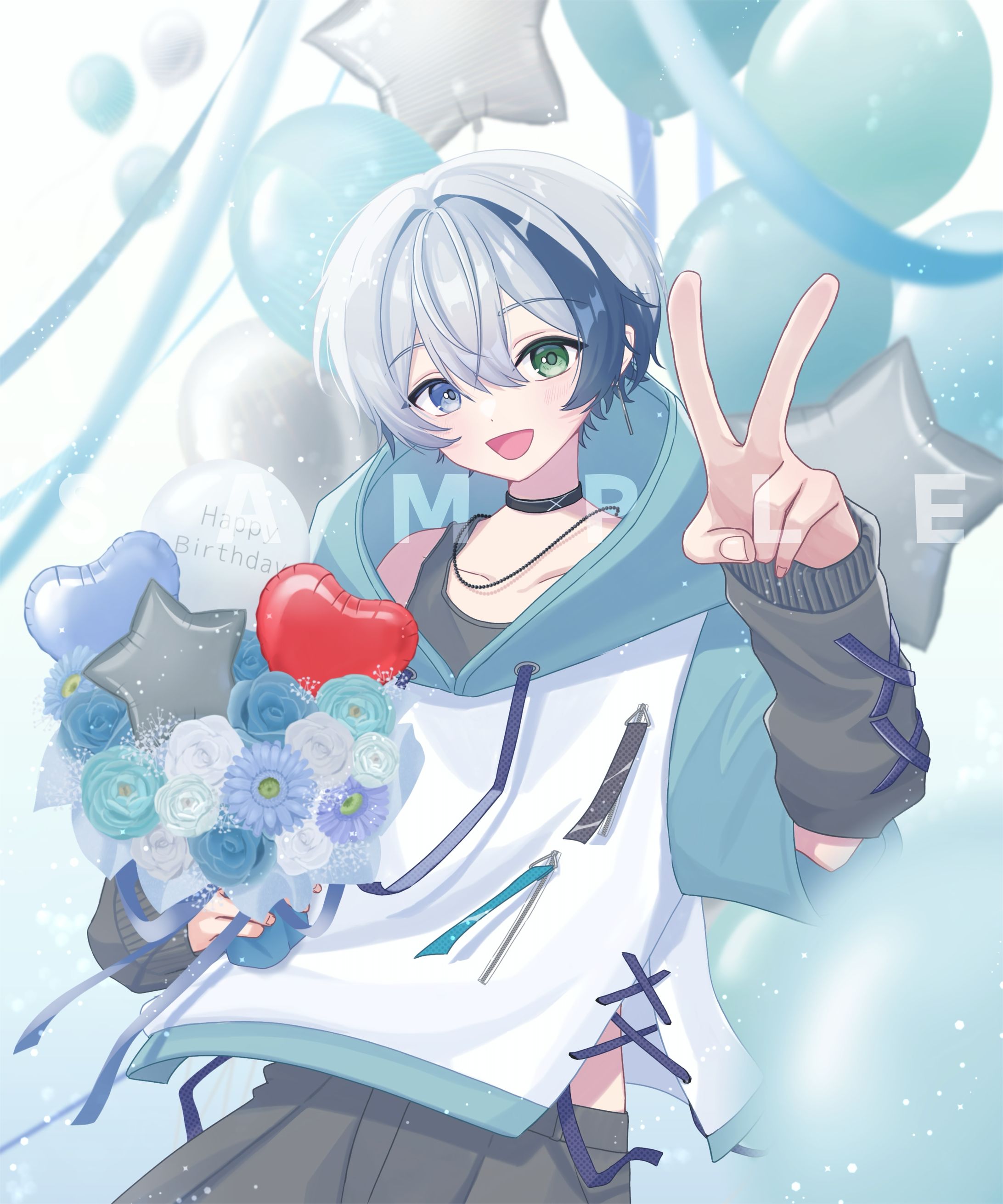 Y;a様 お誕生日イラスト-1