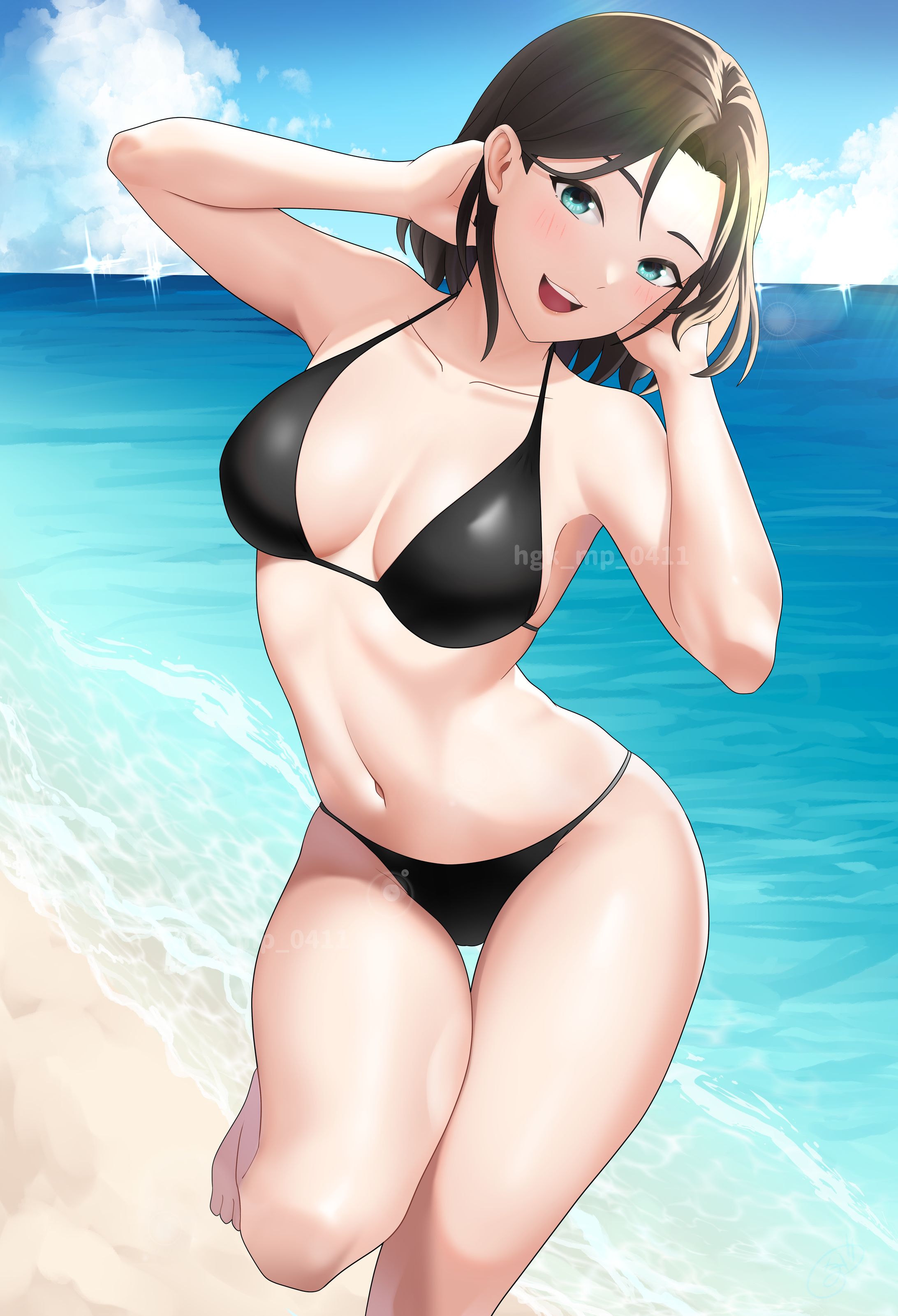 【オリジナル】夏だ！水着だ！黒ビキニだ！！-1