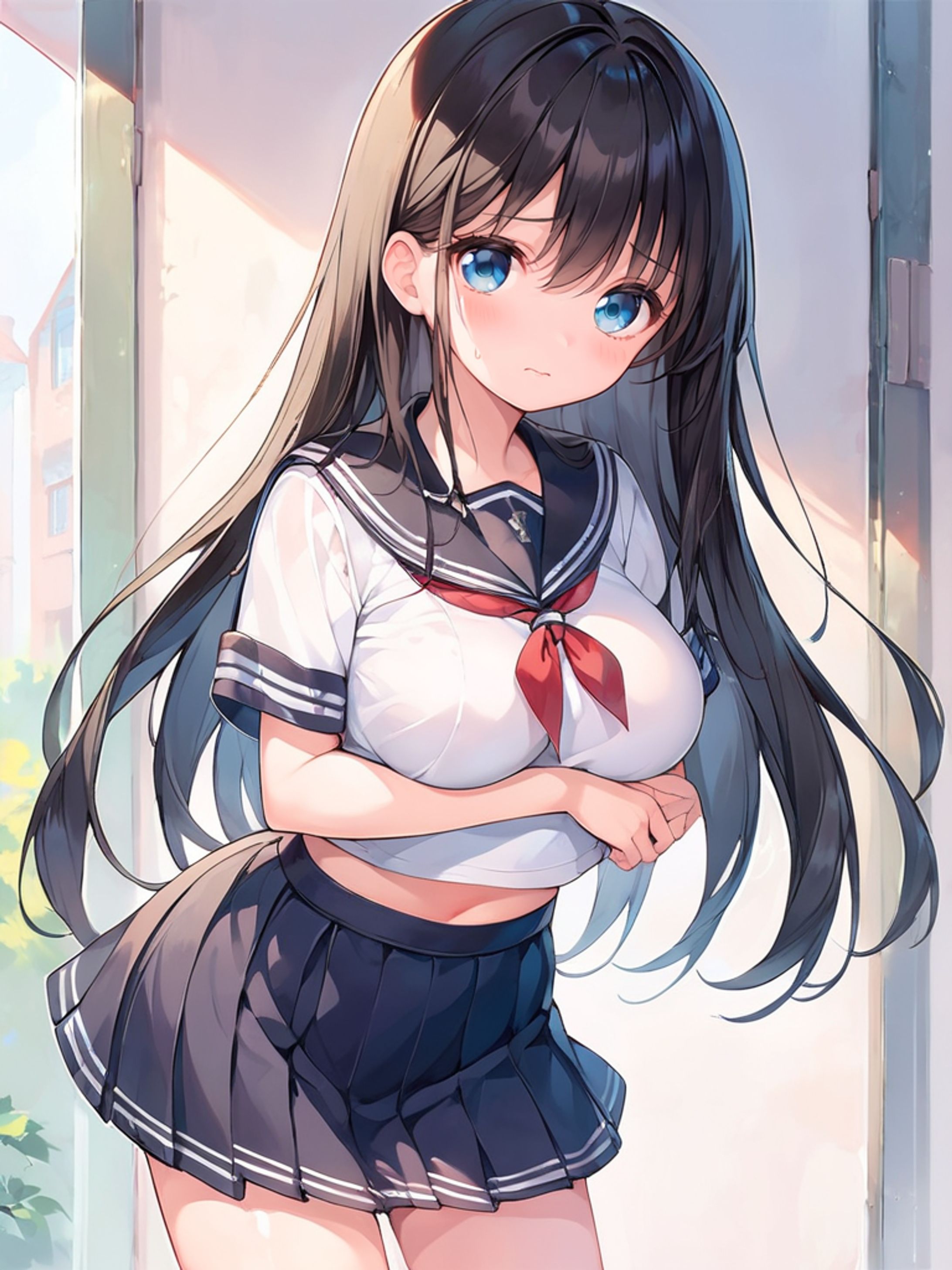 anime sailor-style school uniform-1