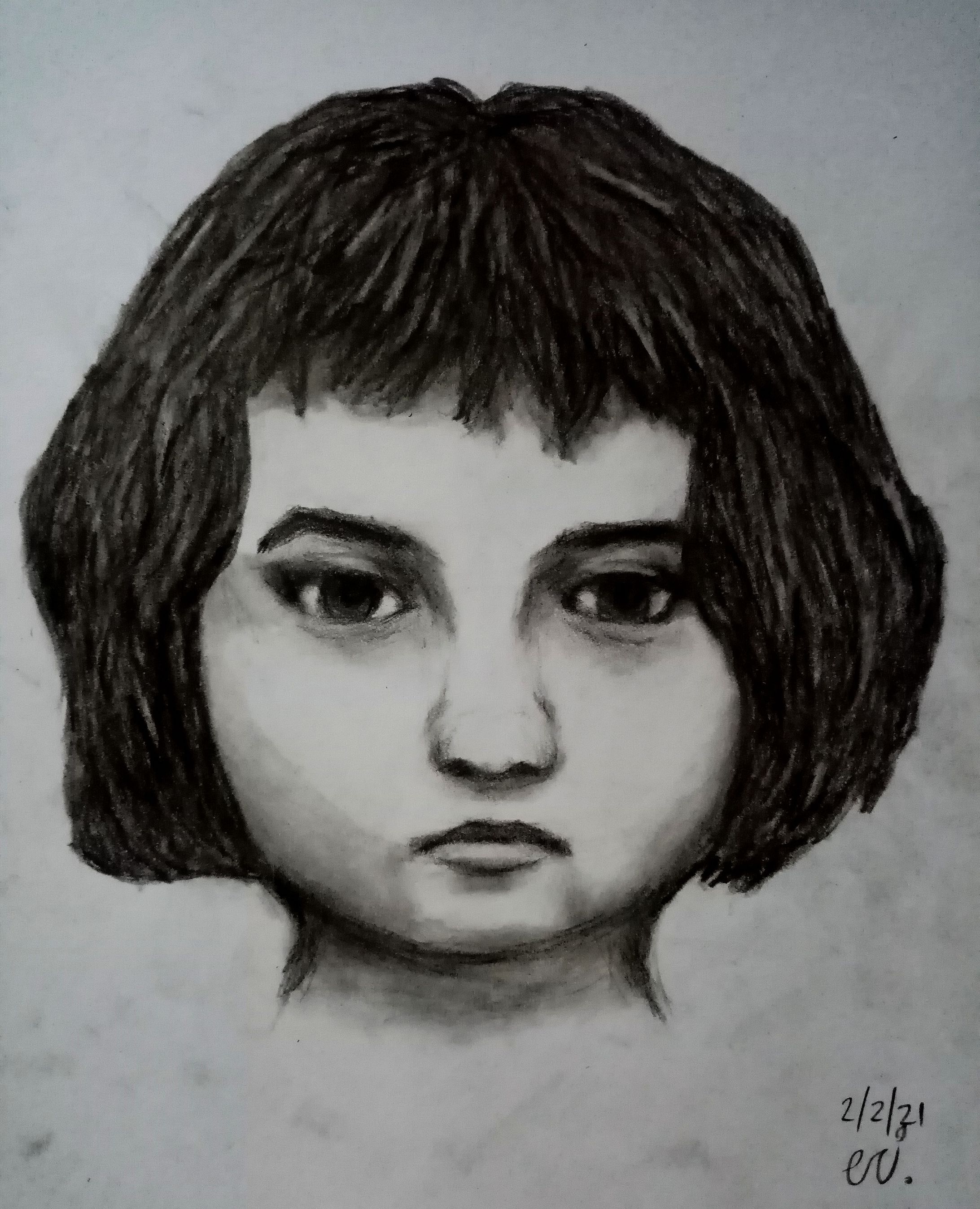 Charcoal Self Portrait-1