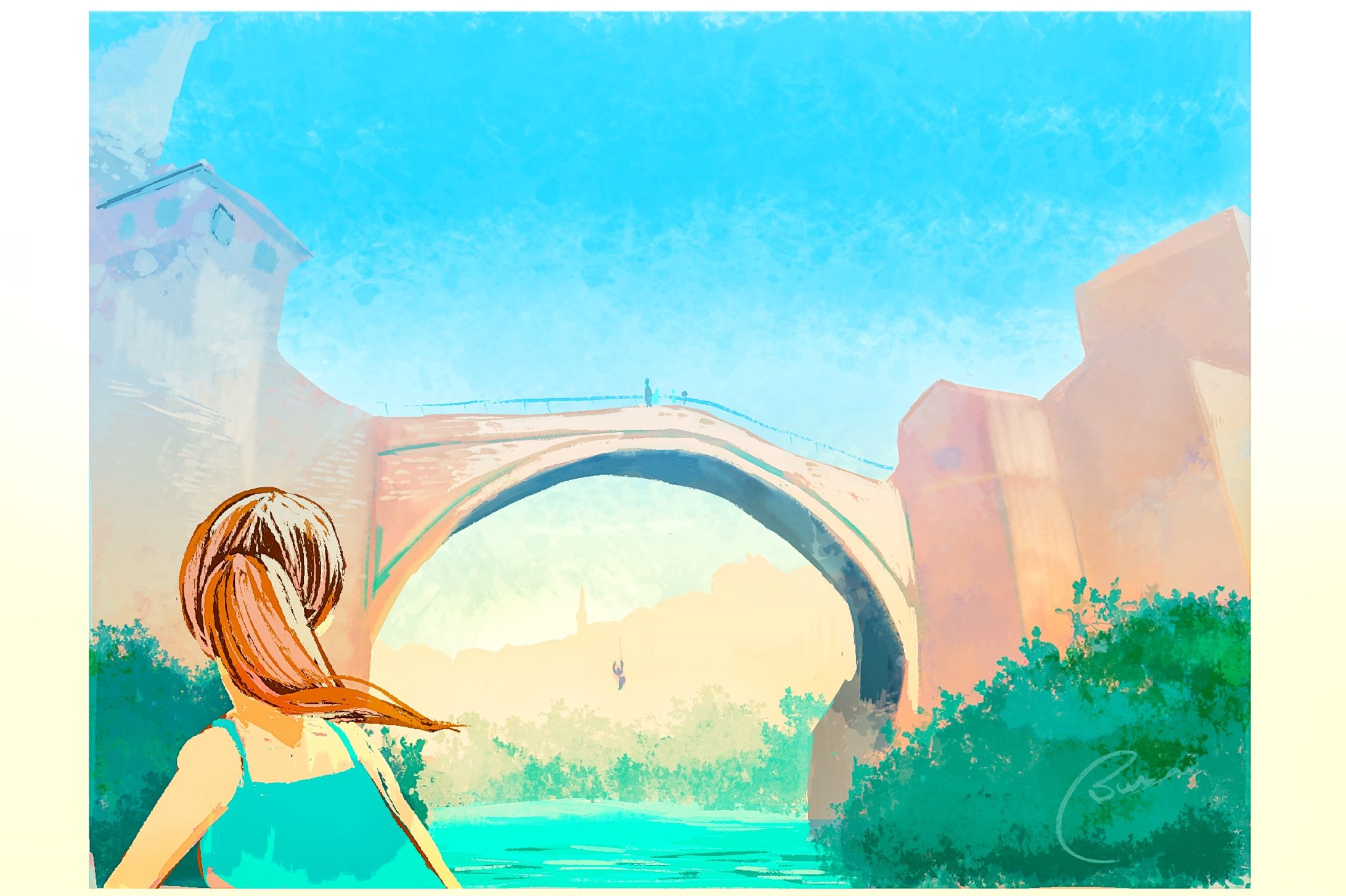 skeb 依頼　旅の絵-1