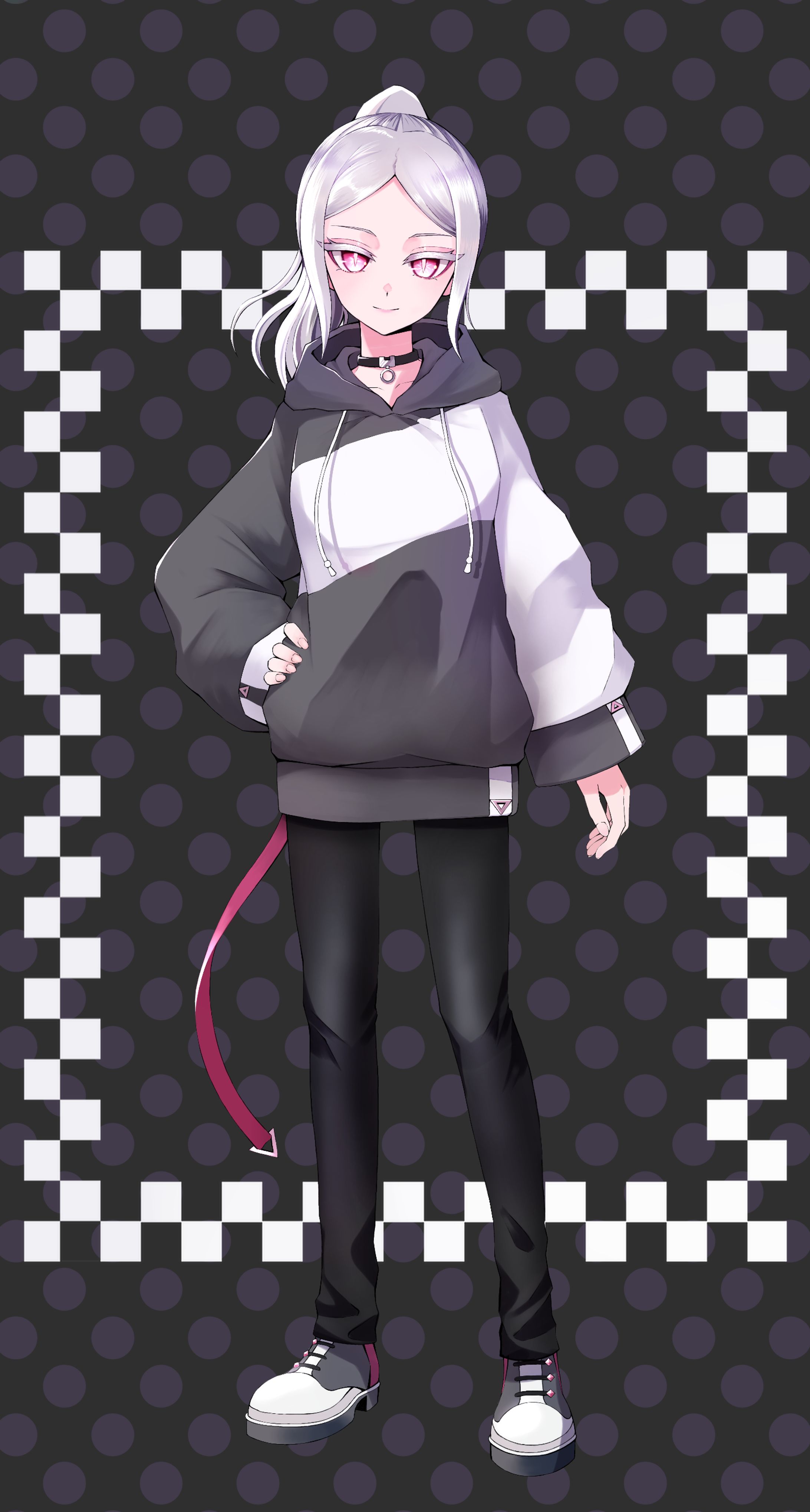 YouTubeグループのポニテの女の子の立ち絵-1