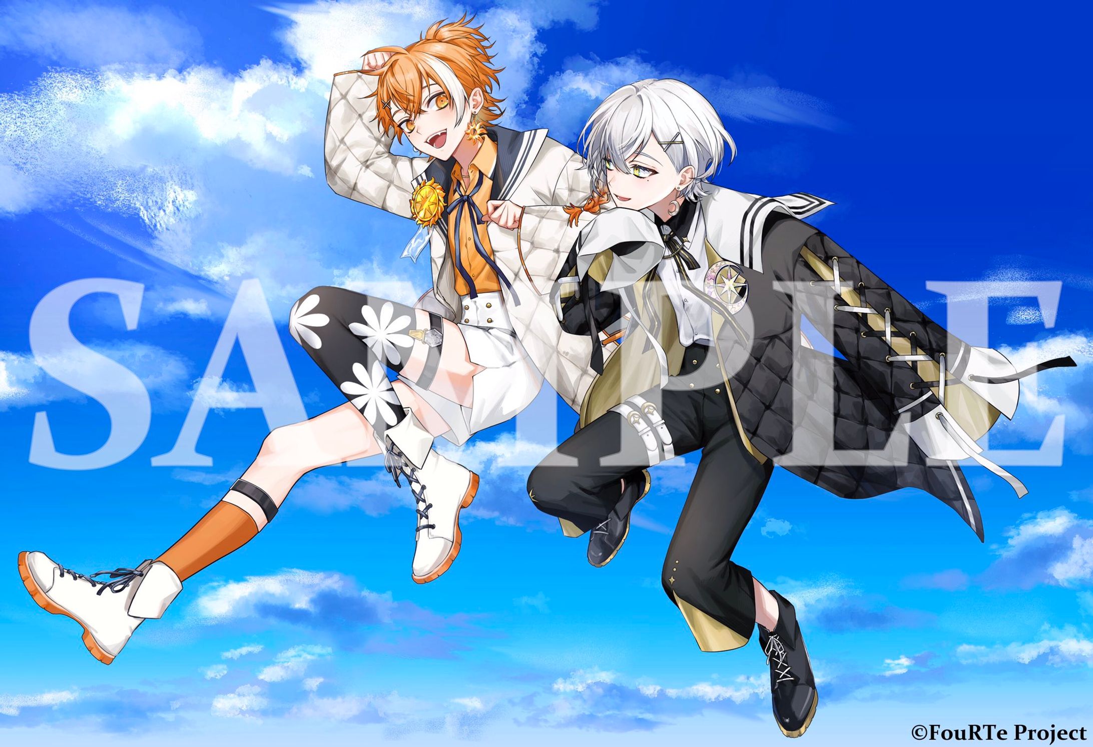 FouRTe Project　朔楽はるひ様、朔楽はづき様　歌ってみたイラスト-1
