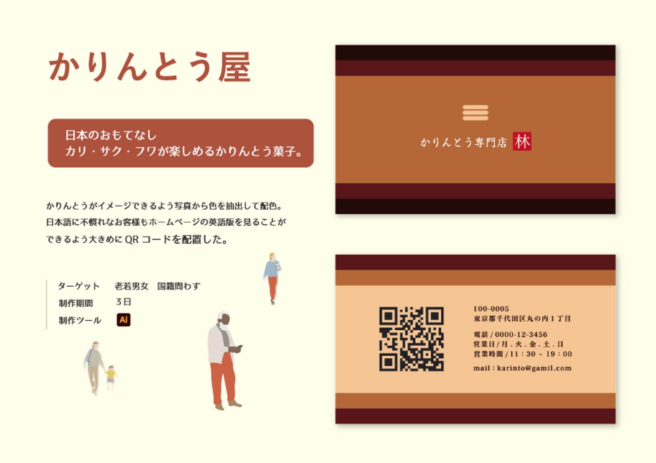 【自主制作】かりんとう屋名刺-1
