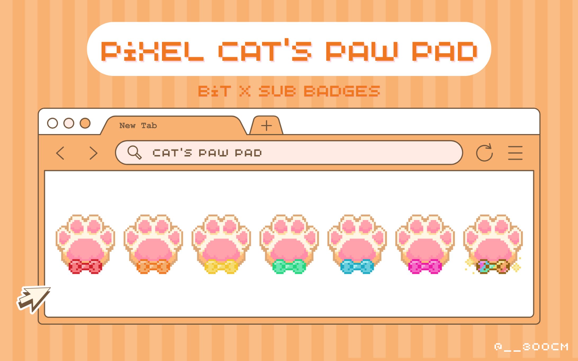 PIXEL CAT'S PAW PAD BADGES-1