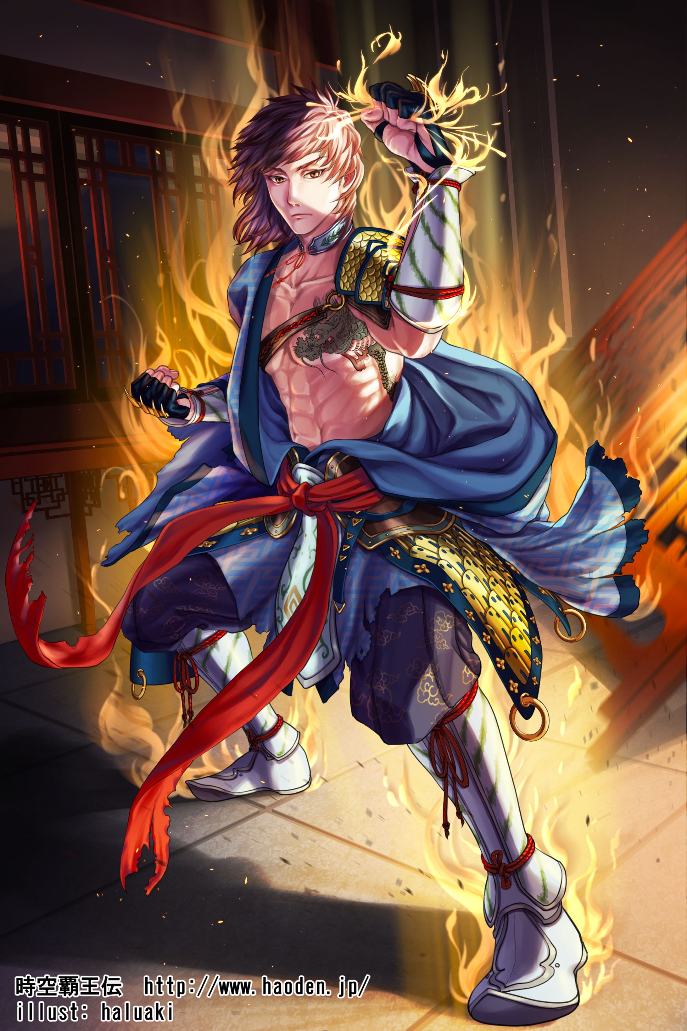 カードイラスト「時空覇王伝」燕青-1