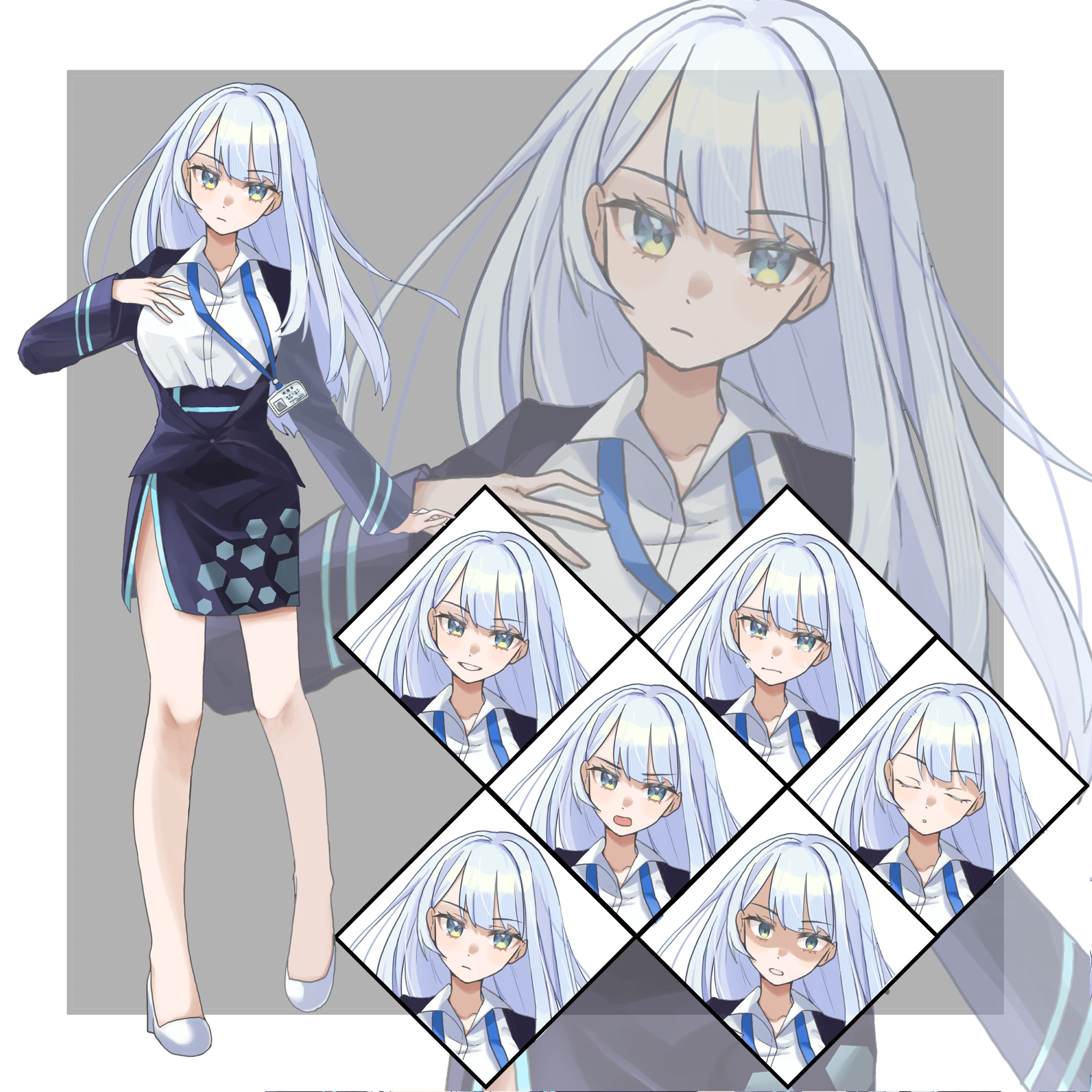 オリジナル：サイバー風OLの女の子-1
